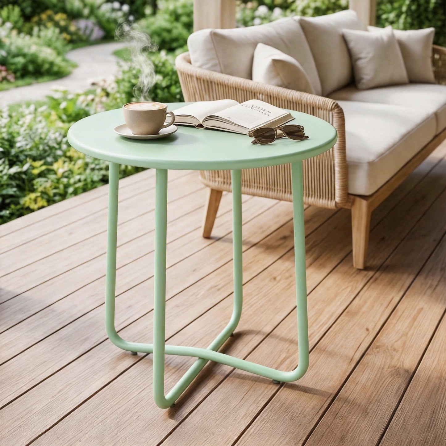 48 cm Round Garden Side Table