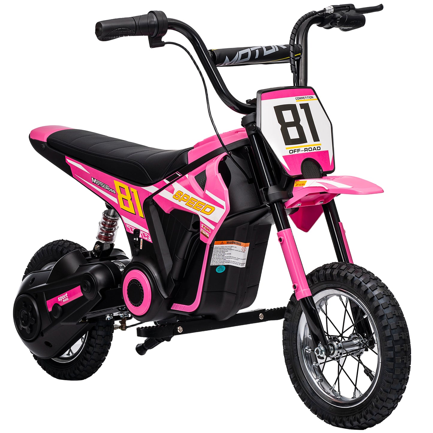 Kids Electric Motorbike, 24V Ride On Motorcycle with 3 Speeds