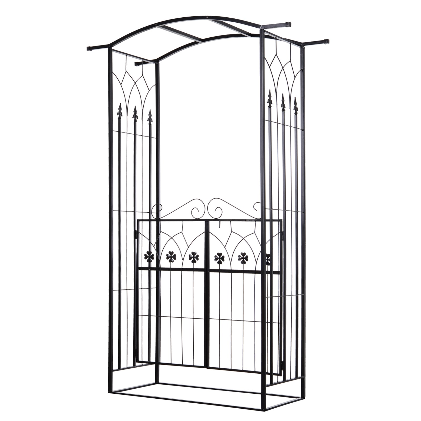Garden Outdoor Entrance Arch with Door Outdoor Patio Decoration