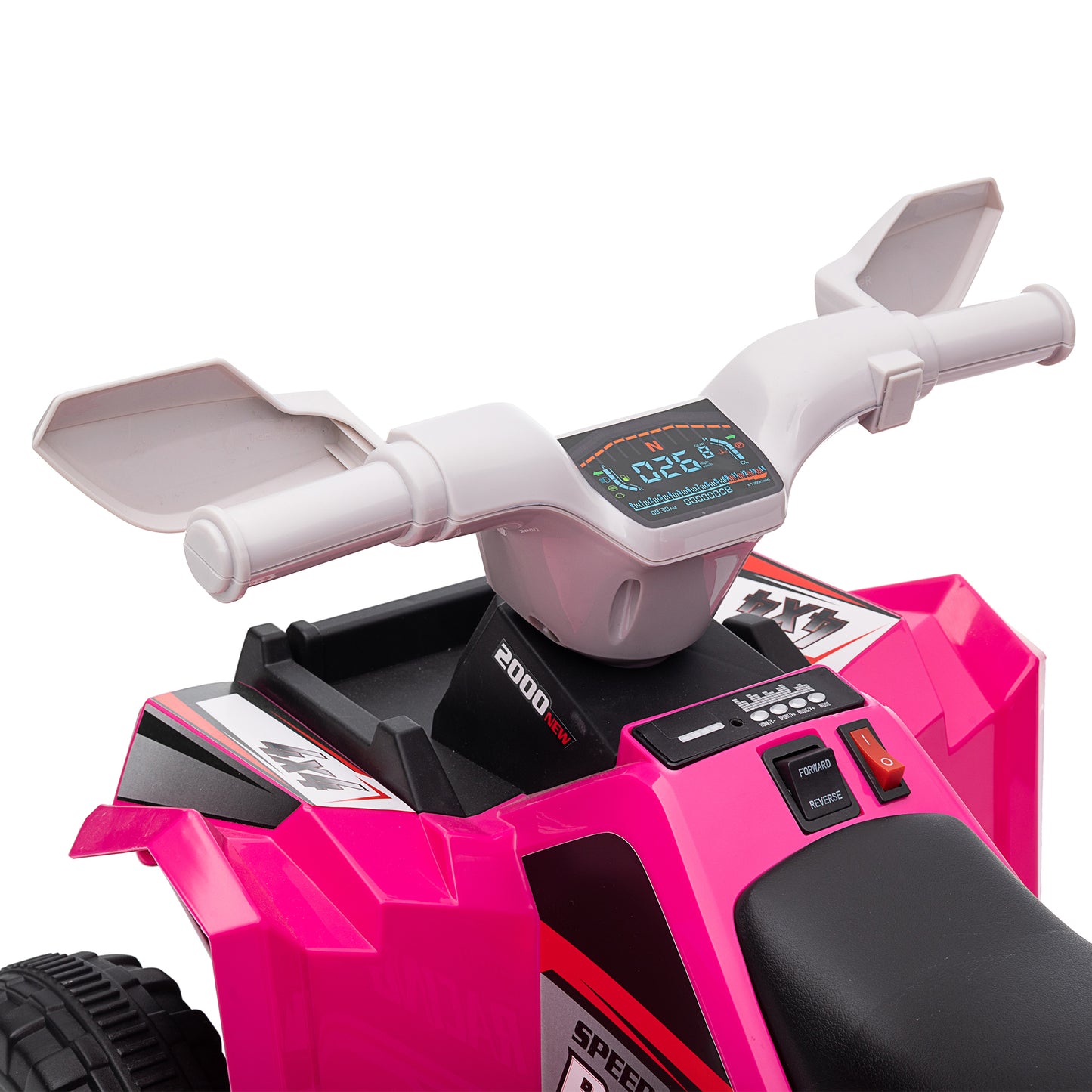 6V Quad Bike with Wear-Resistant Wheels, Forward Backward Function