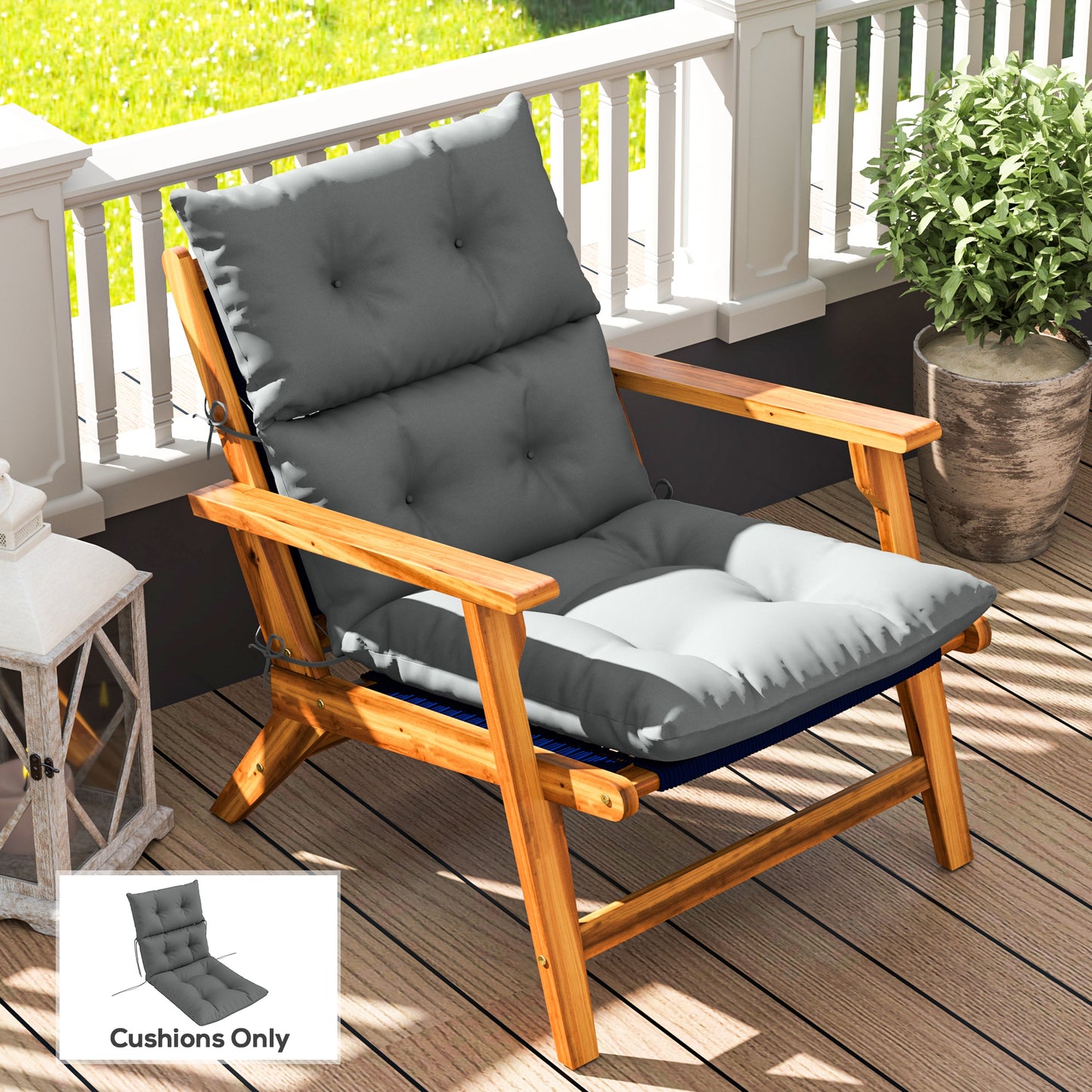 115 x 56cm Rocking Chair Padded Seat Cushion