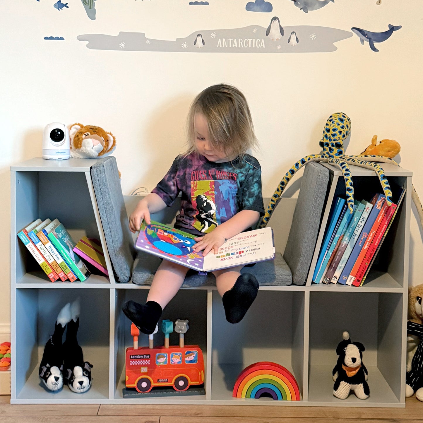 Kids Bookcase Shelf Storage Cabinet Unit