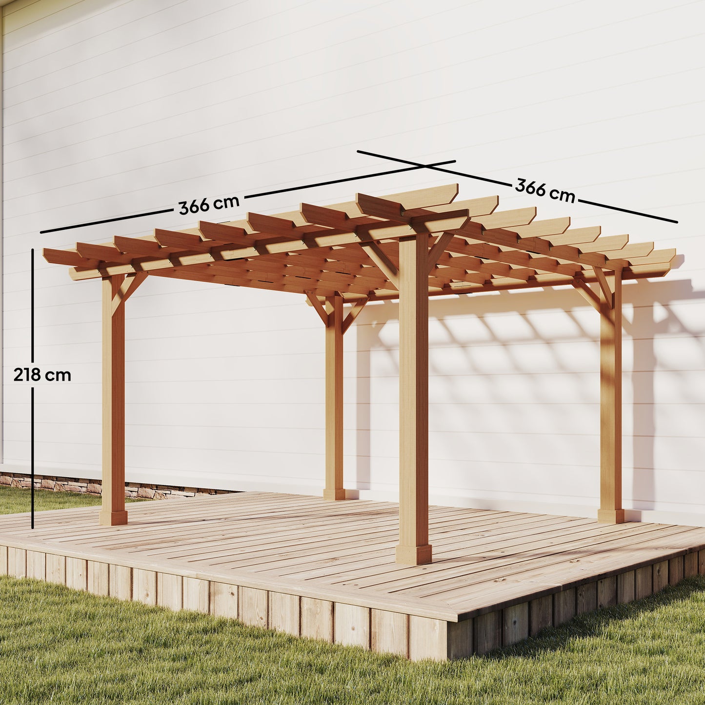 Graden Pergola Kit, Wooden Pergola Gazebo Grape Trellis