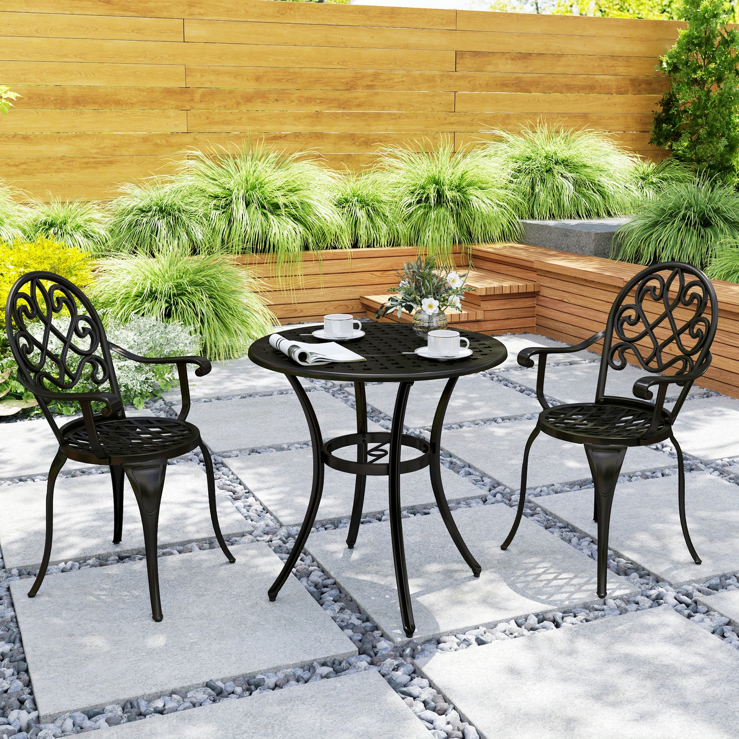 Three-Piece Elegant Aluminium Garden Set