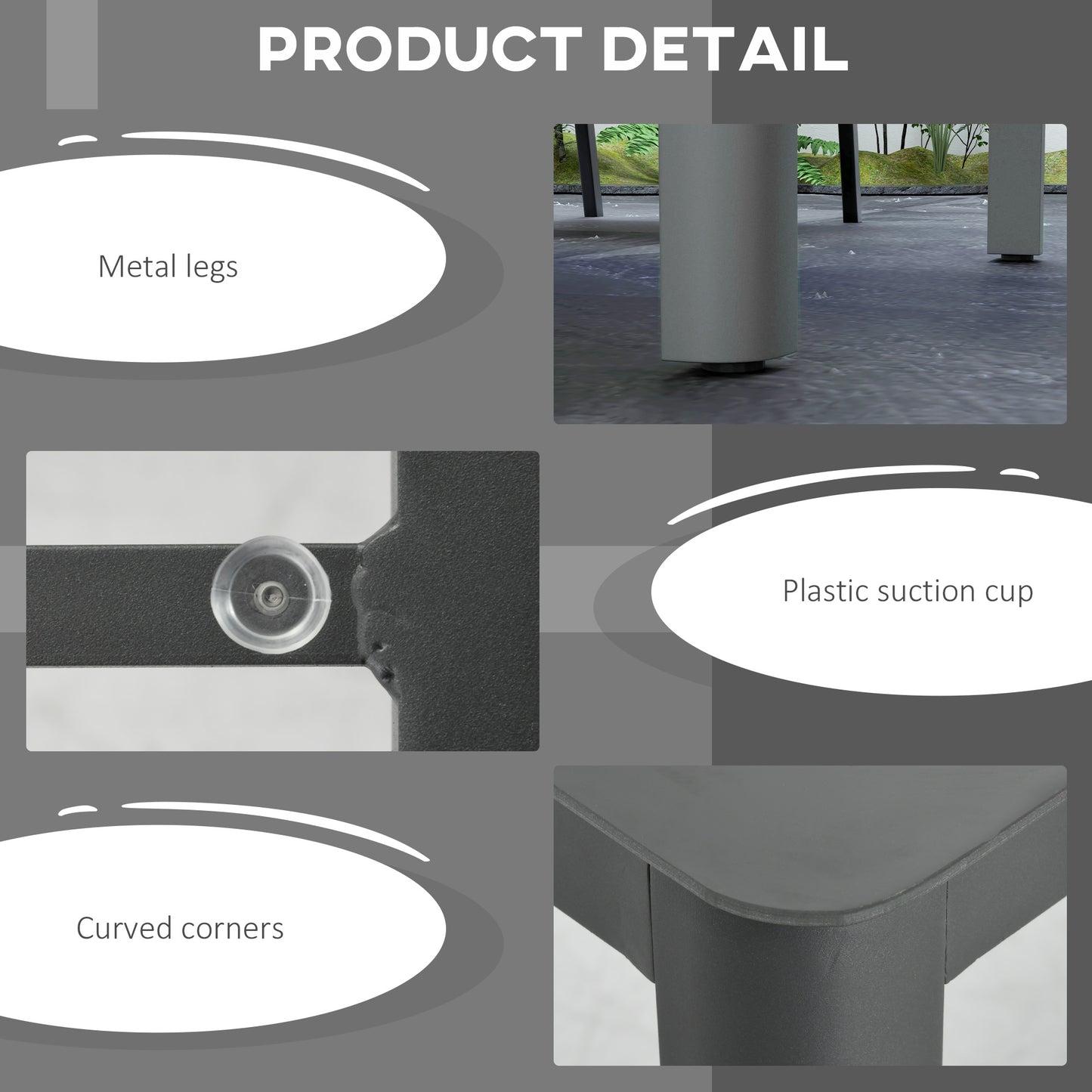 150cm x 88cm Aluminium Table, with Glass Tabletop
