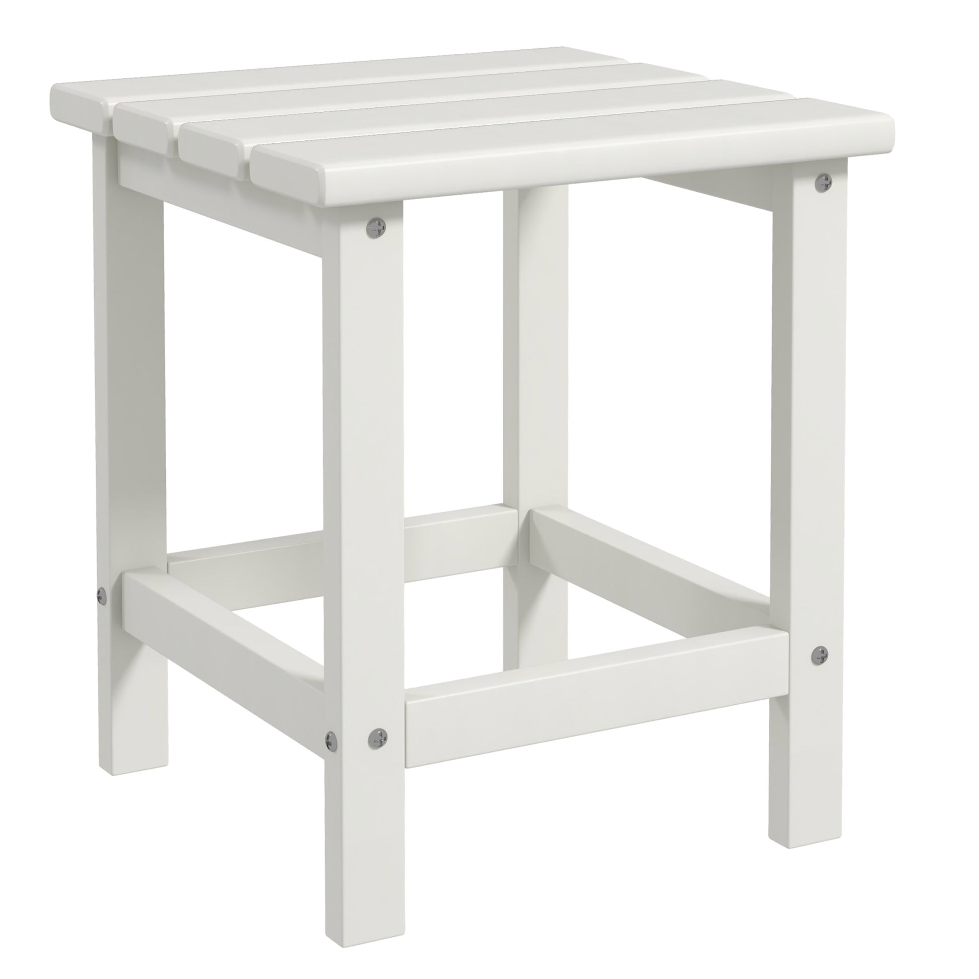Square Coffee Table, HDPE Tabletop and Frame for Porch, Garden