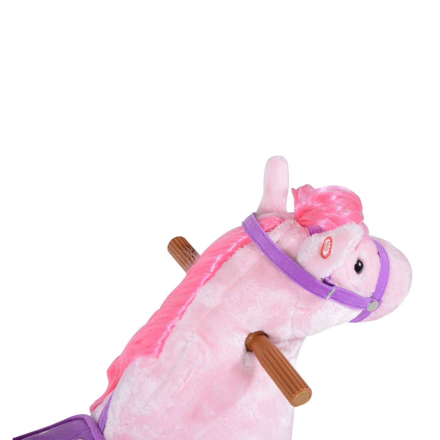 Plush Walking Horse Ride On Toy with Wheels