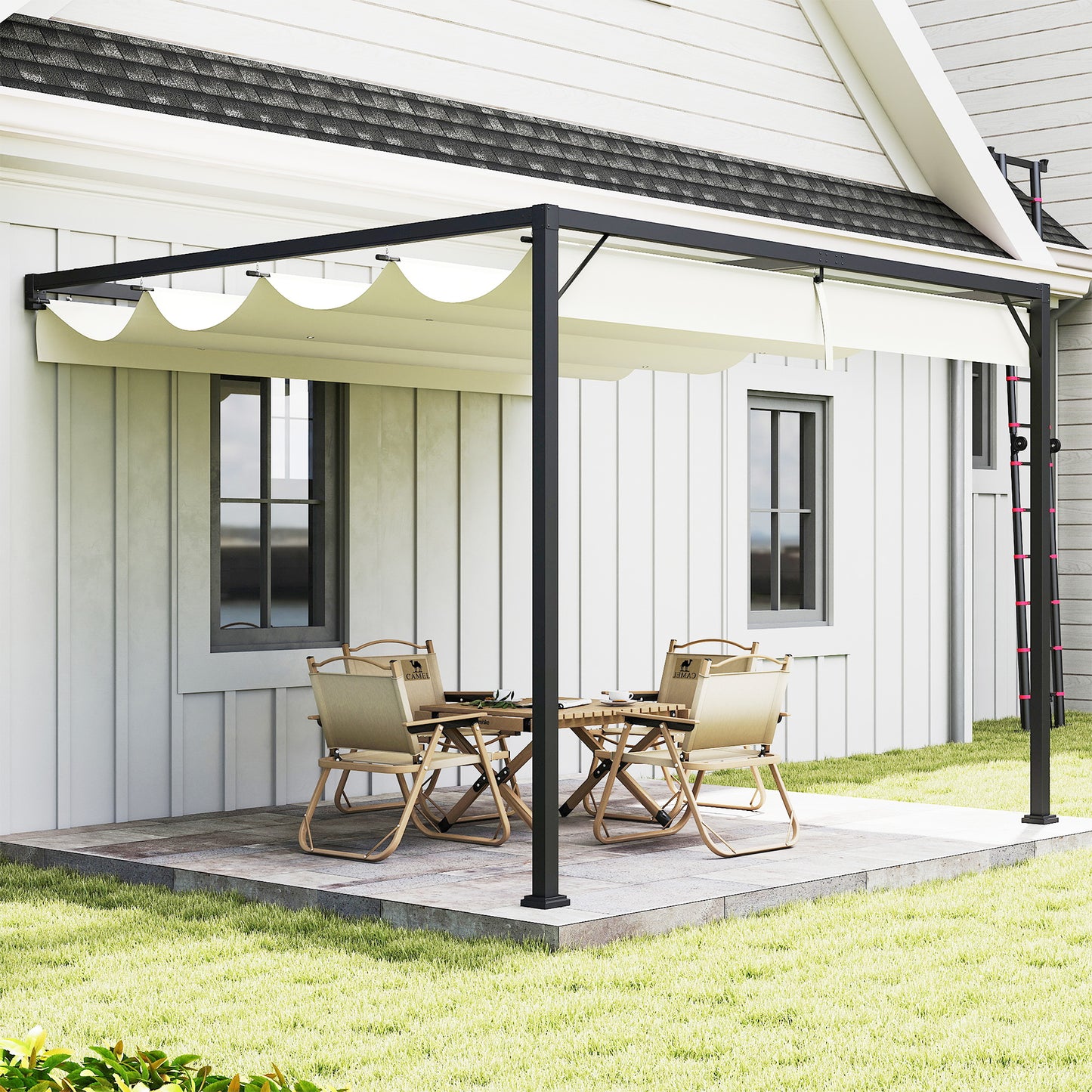 3 x 3 m Pergola, with Sliding Canopy