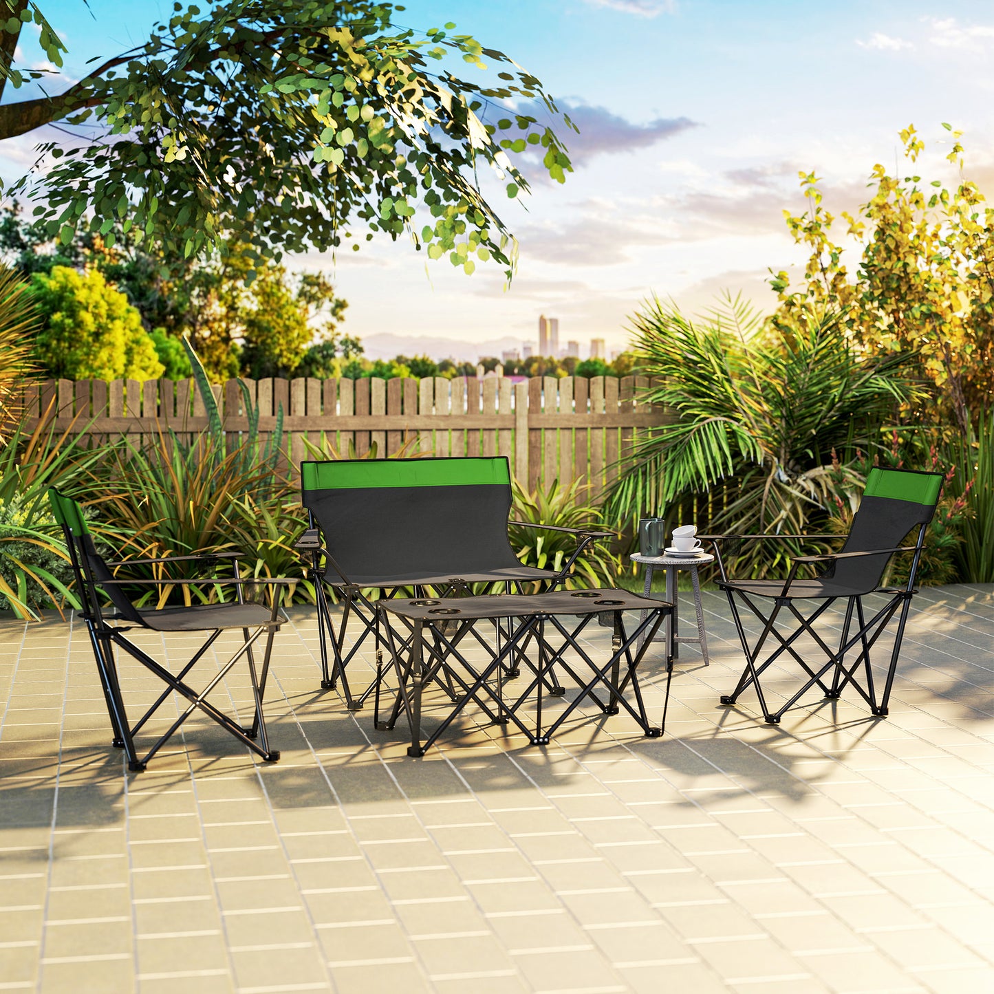 Four-Piece Portable Picnic Table Set