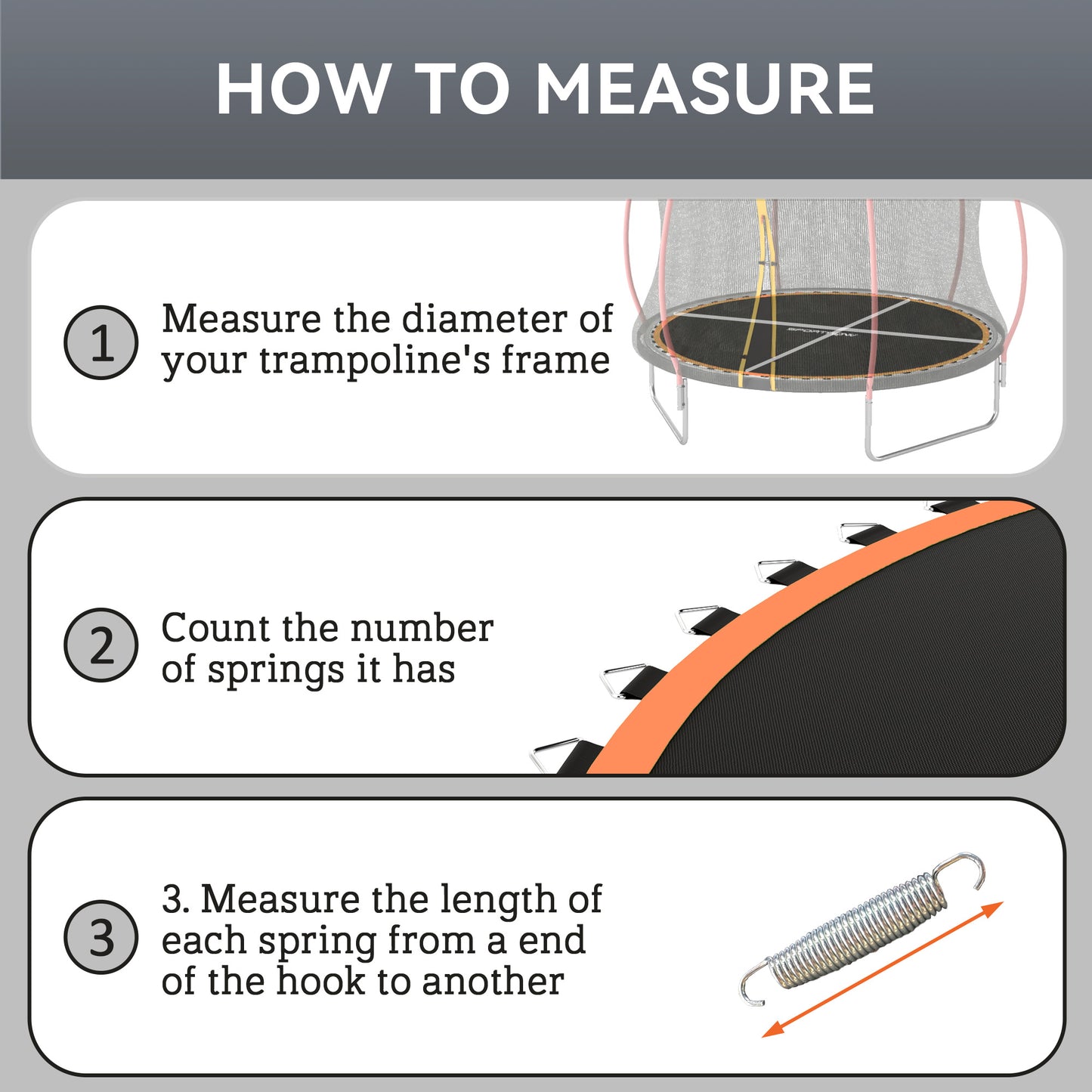 Trampoline Replacement Mat with Spring Pull Tool, 54 V-Hooks