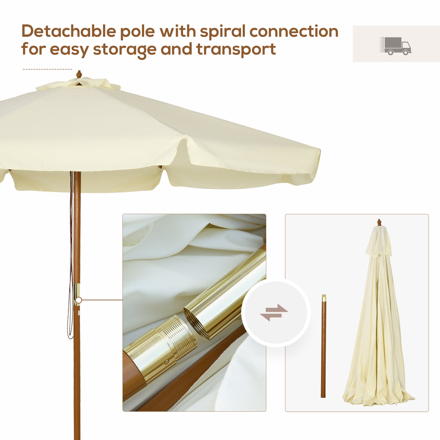 3.3(m) Patio Umbrella, Garden Parasol
