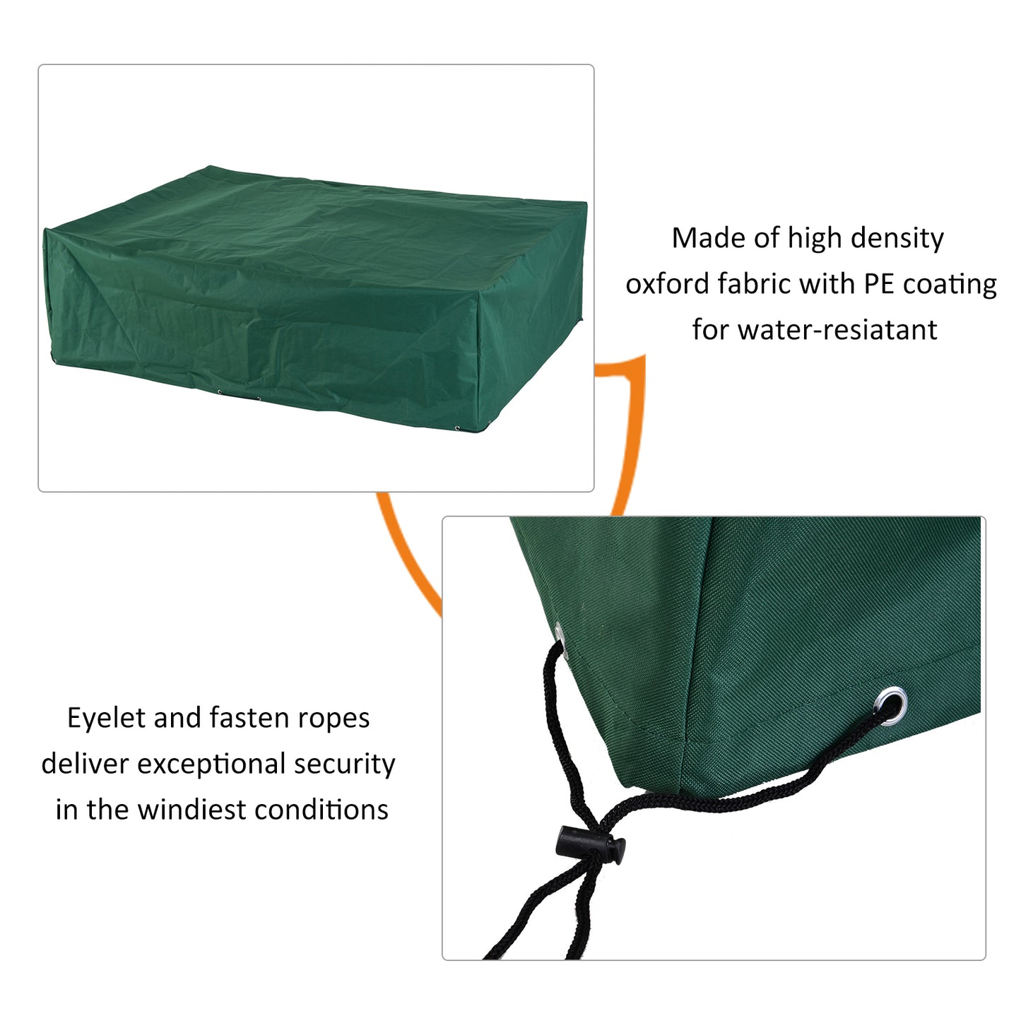 Garden Furniture Cover, Oxford Fabric Outdoor Rectangular Rattan
