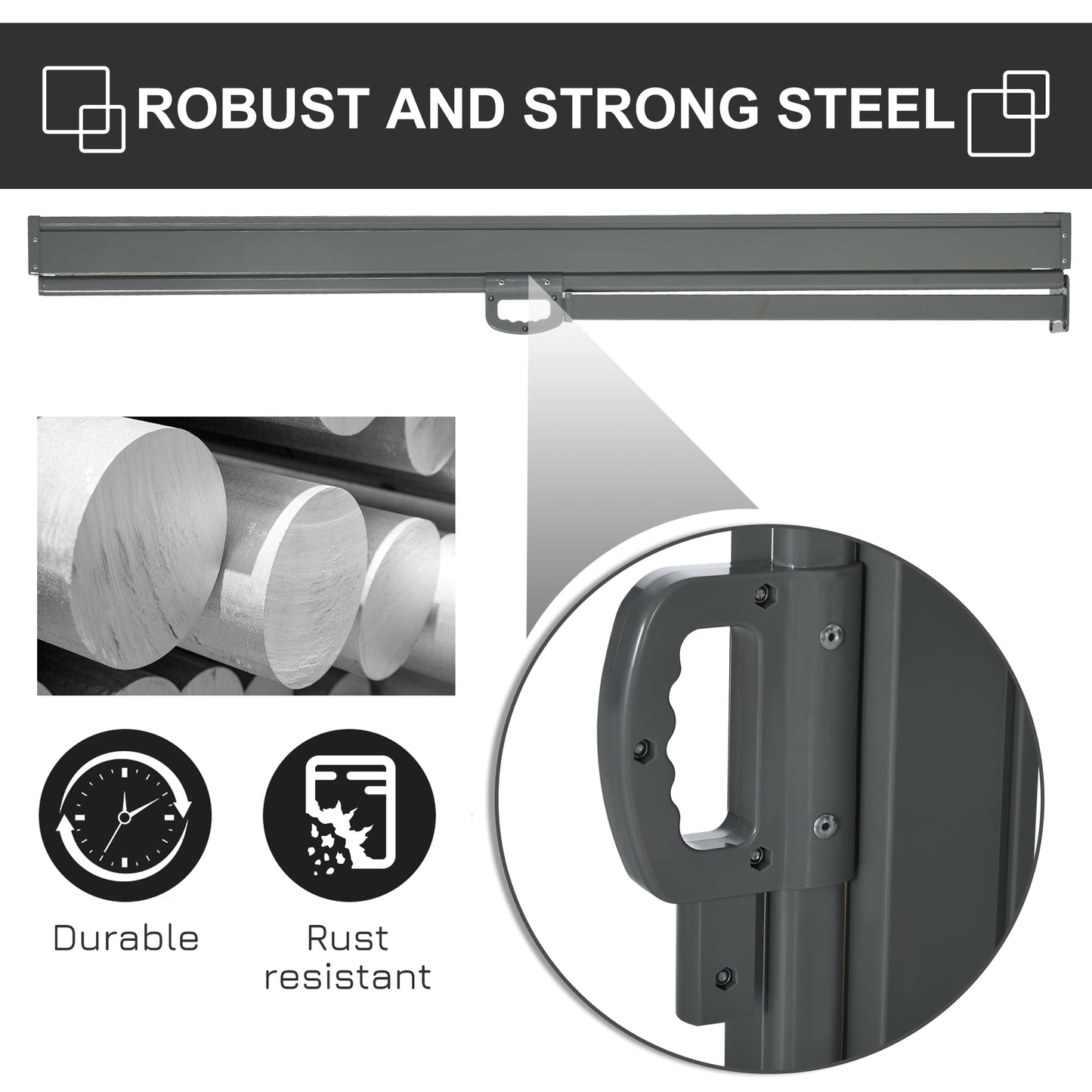 Retractable Sun Side Awning Screen Fence Patio Garden Wall Balcony (1)