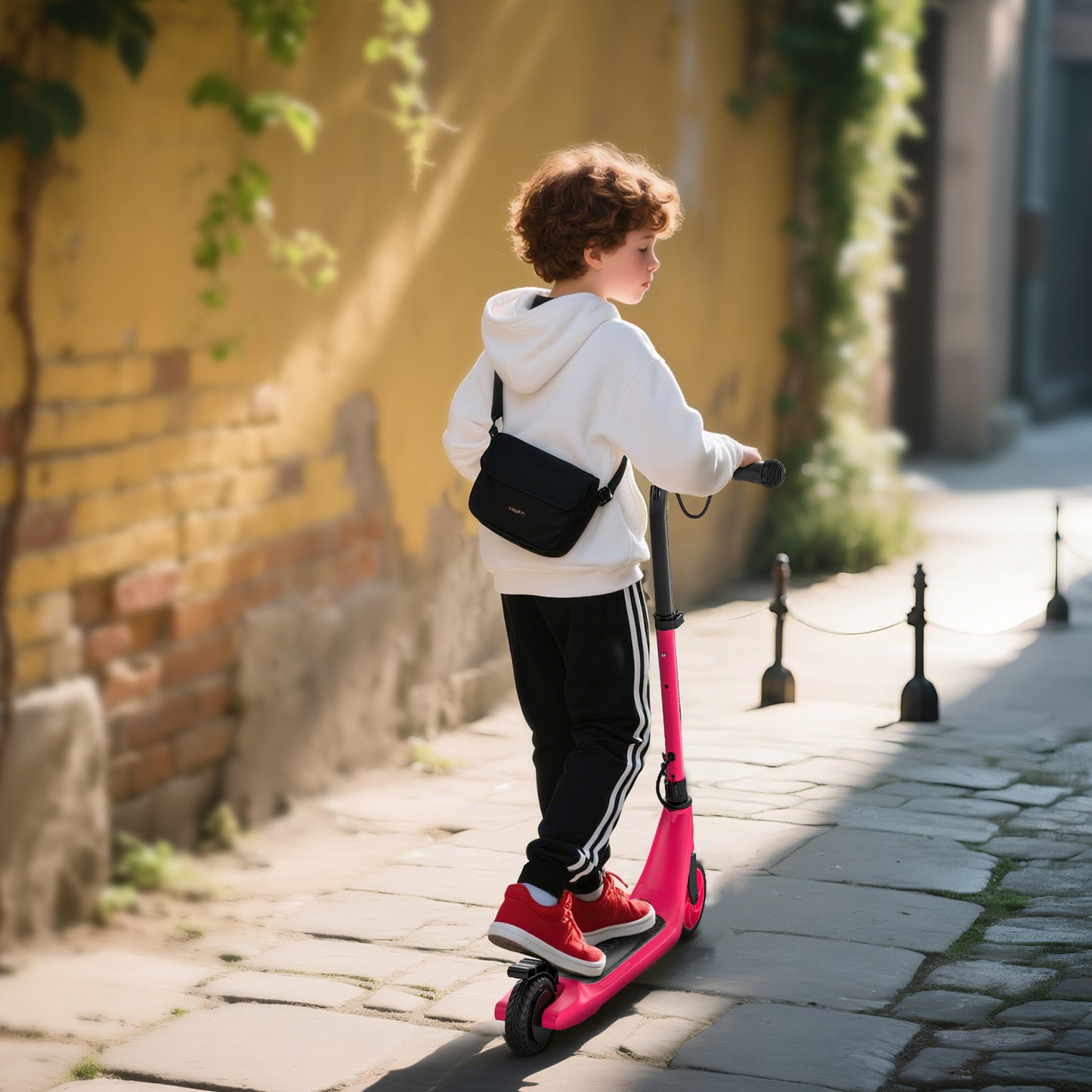 Electric Scooter for Kids 6+, Foldable E Scooter, Up to 8 KM/H
