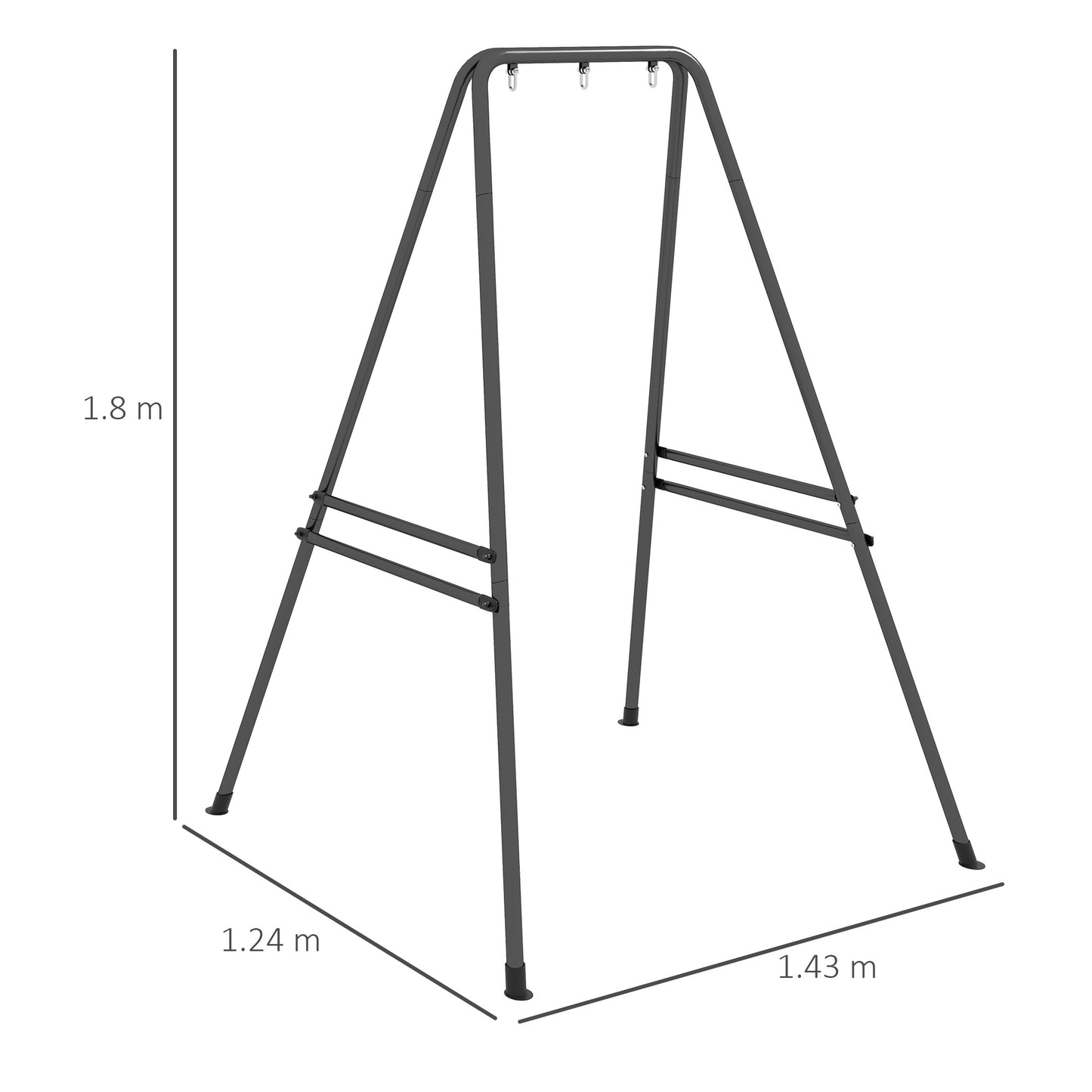 Hammock Chair Stand, Hanging Heavy Duty Metal Frame Hammock Stand (1)