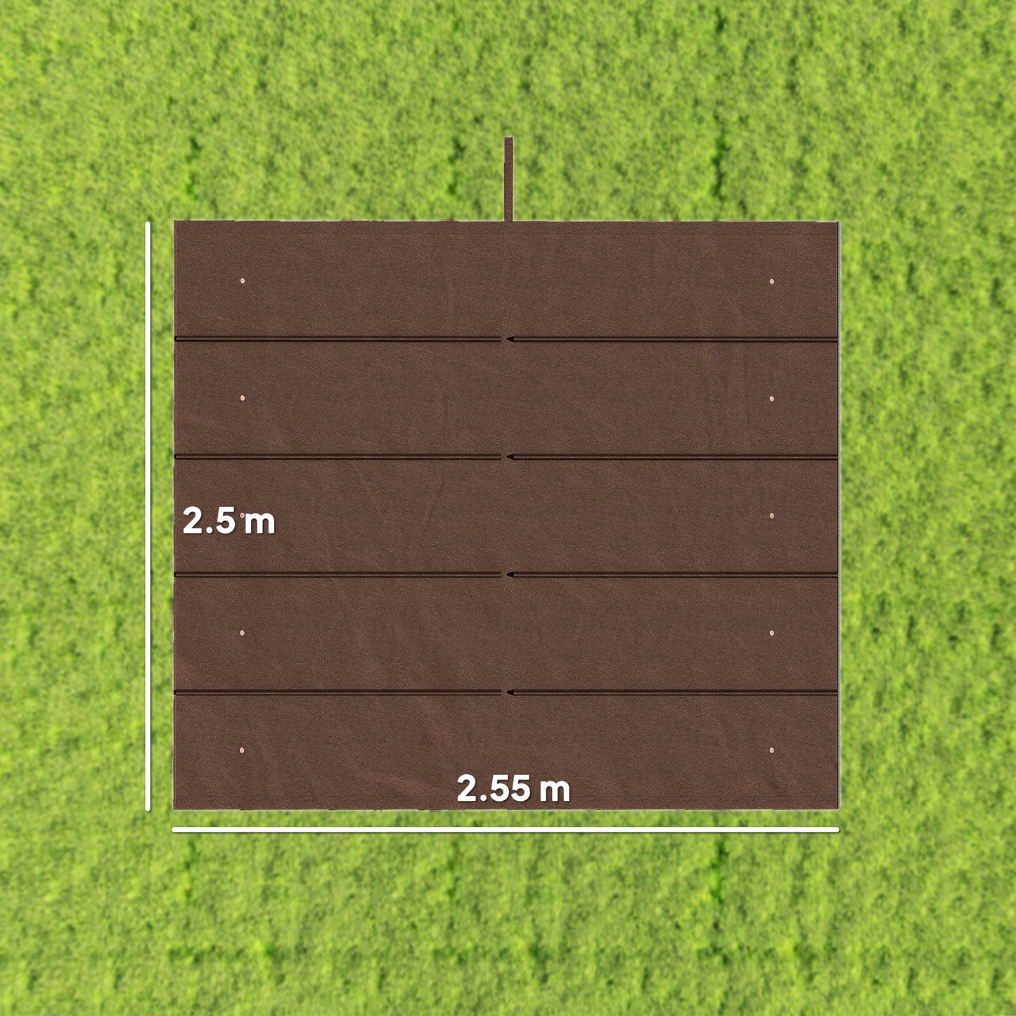 Retractable Pergola Cover, 2.55 x 2.5 m Replacement Canopy Fabric