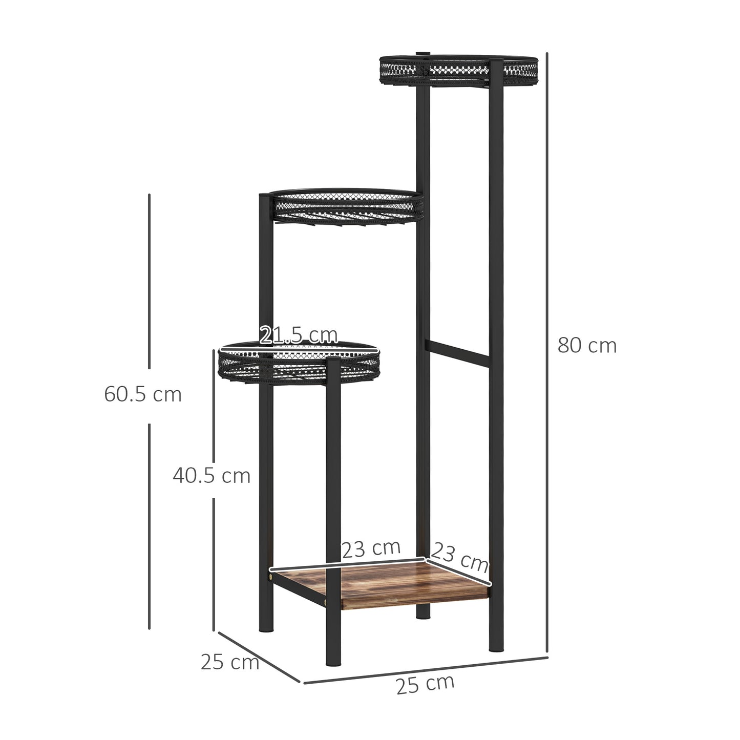Four-Tier Steel Plant Stand