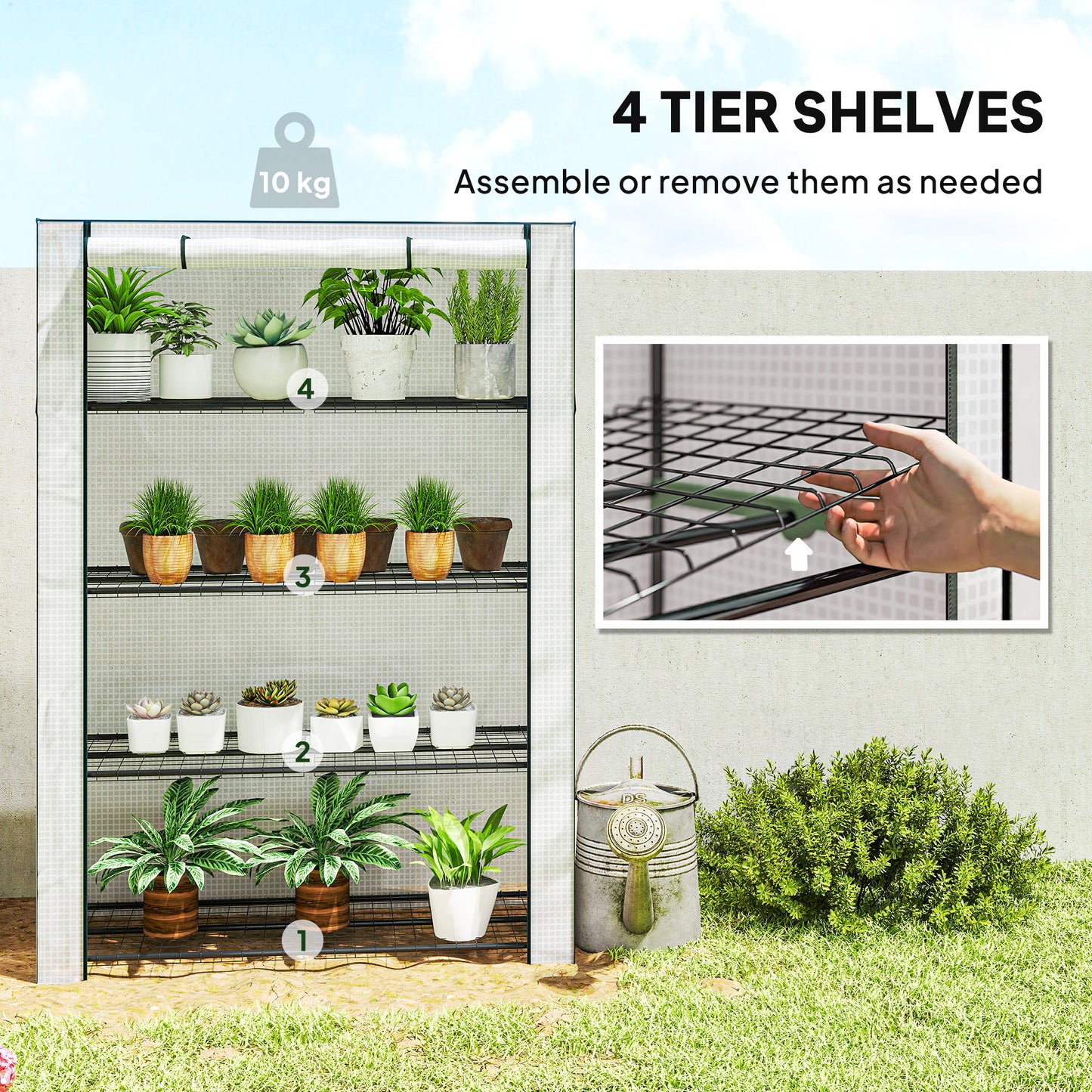 Mini Greenhouse with Reinforced PE Cover