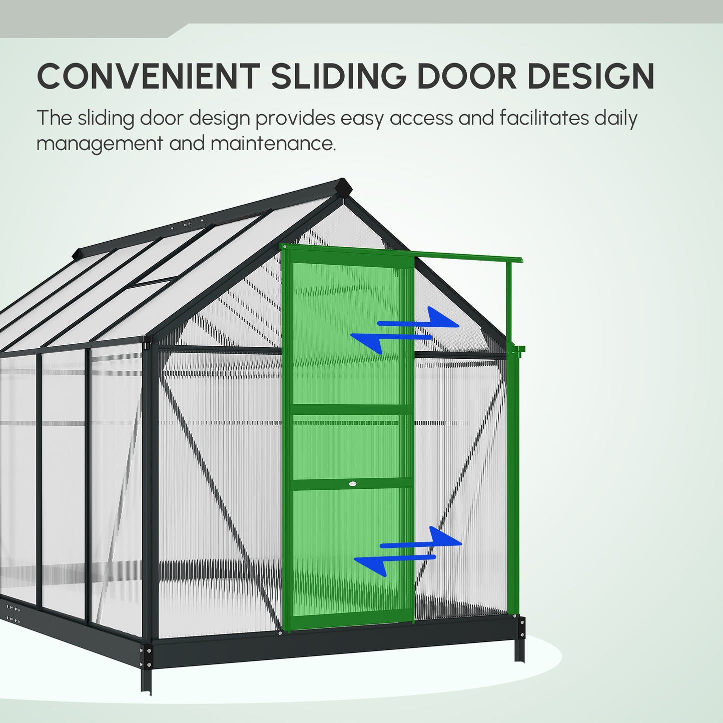 6 x 10ft Polycarbonate Greenhouse