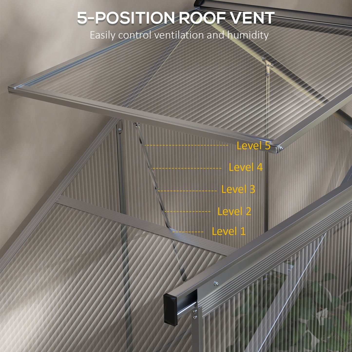 6 x 2.5ft Polycarbonate Greenhouse Walk-In Green House