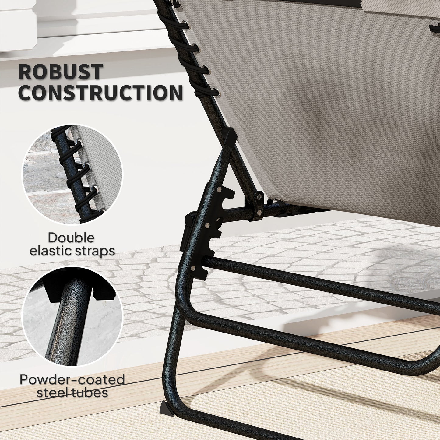 Set of Two Reclining Sun Loungers (2)