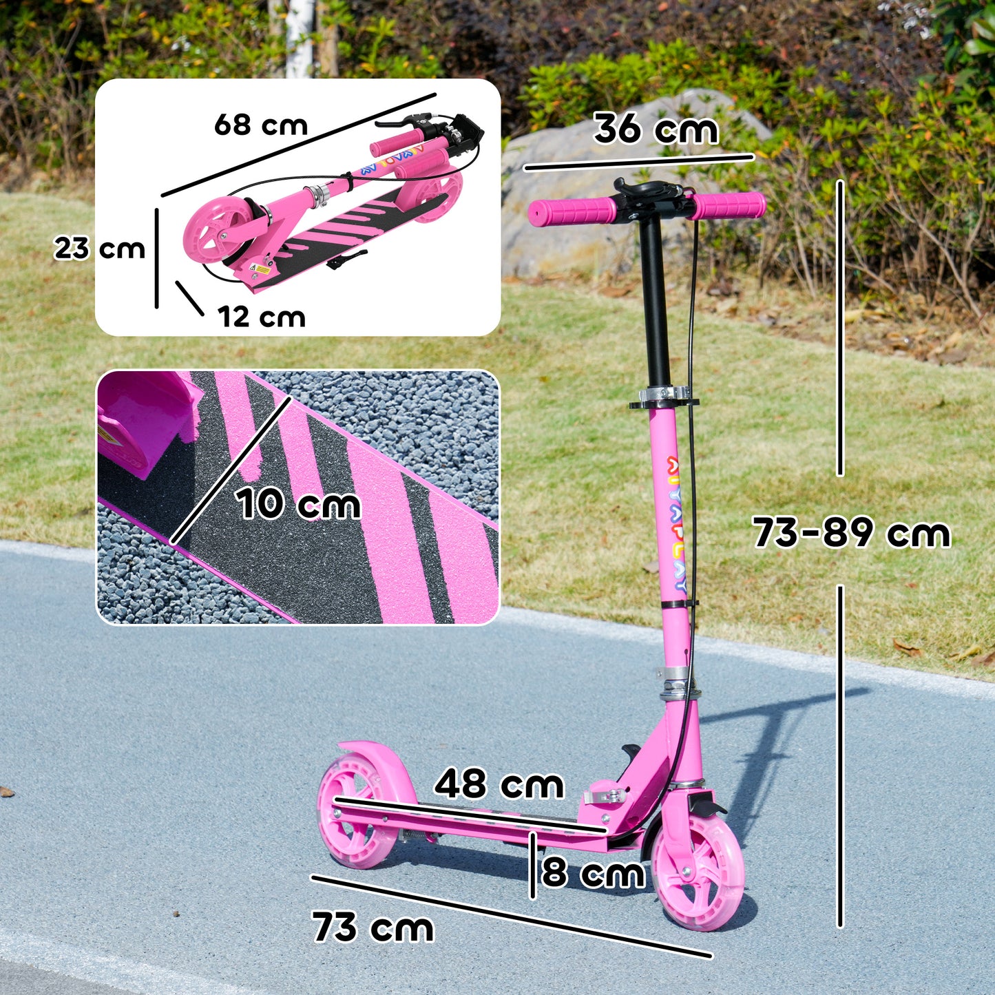 Scooter for Kids Aged 3-8 Years, with Adjustable Handle