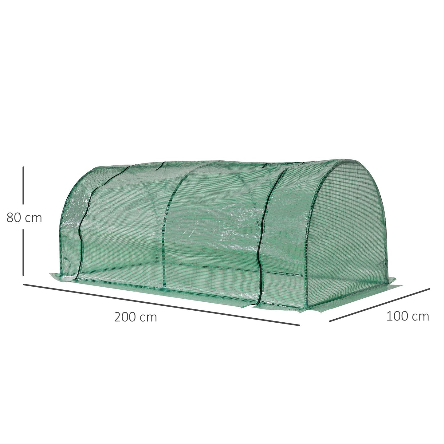 Tunnel Greenhouse Green Grow House for Garden Outdoor, Steel Frame
