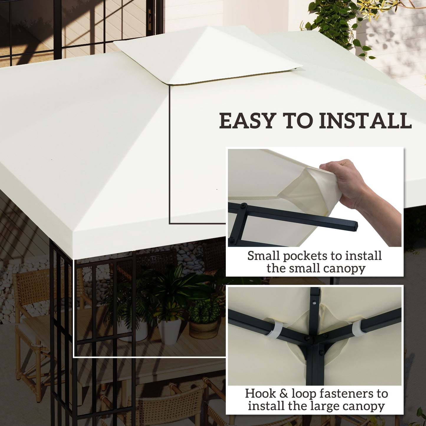 3 x 3 m Replacement Gazebo Canopy