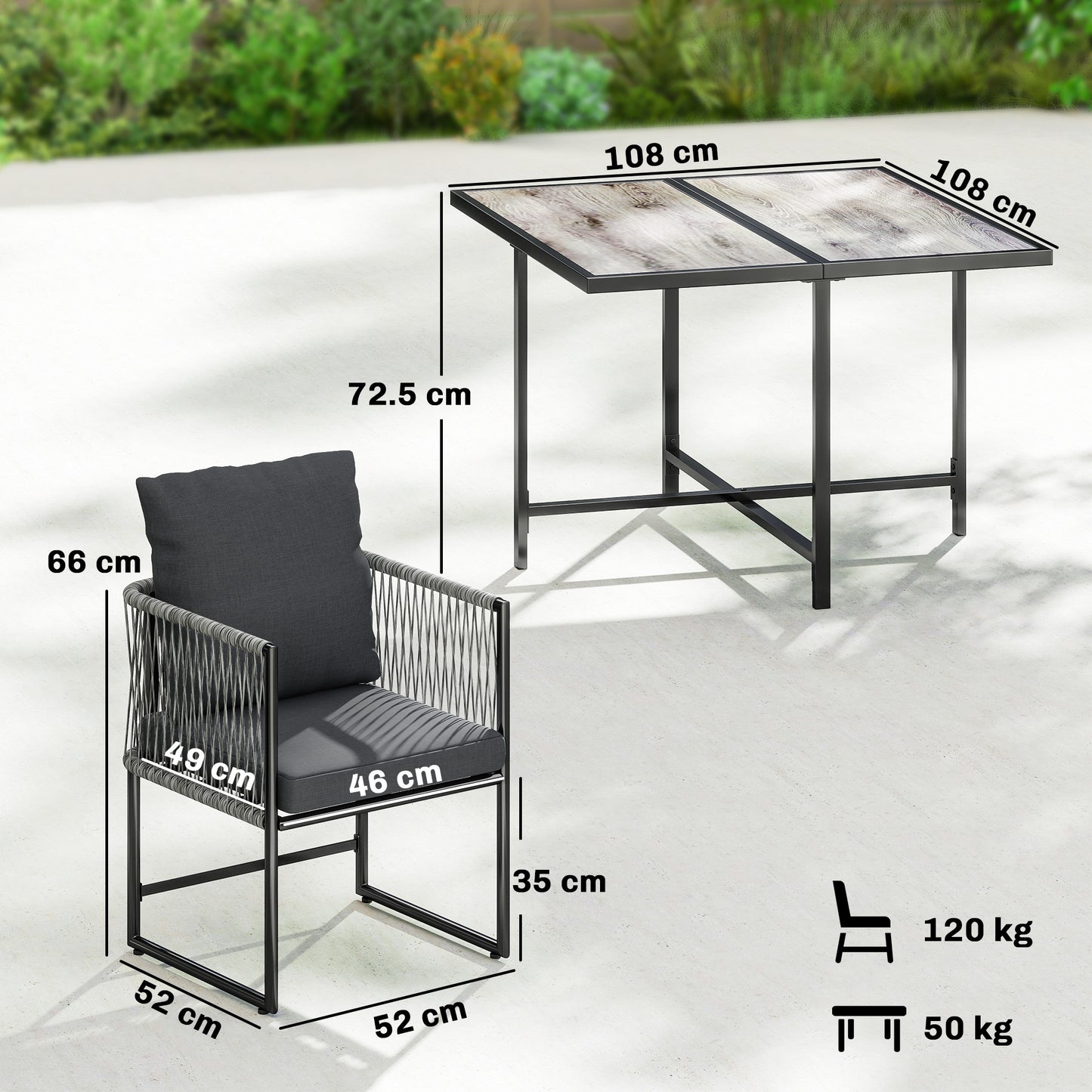 4-Seater Garden Dining Set