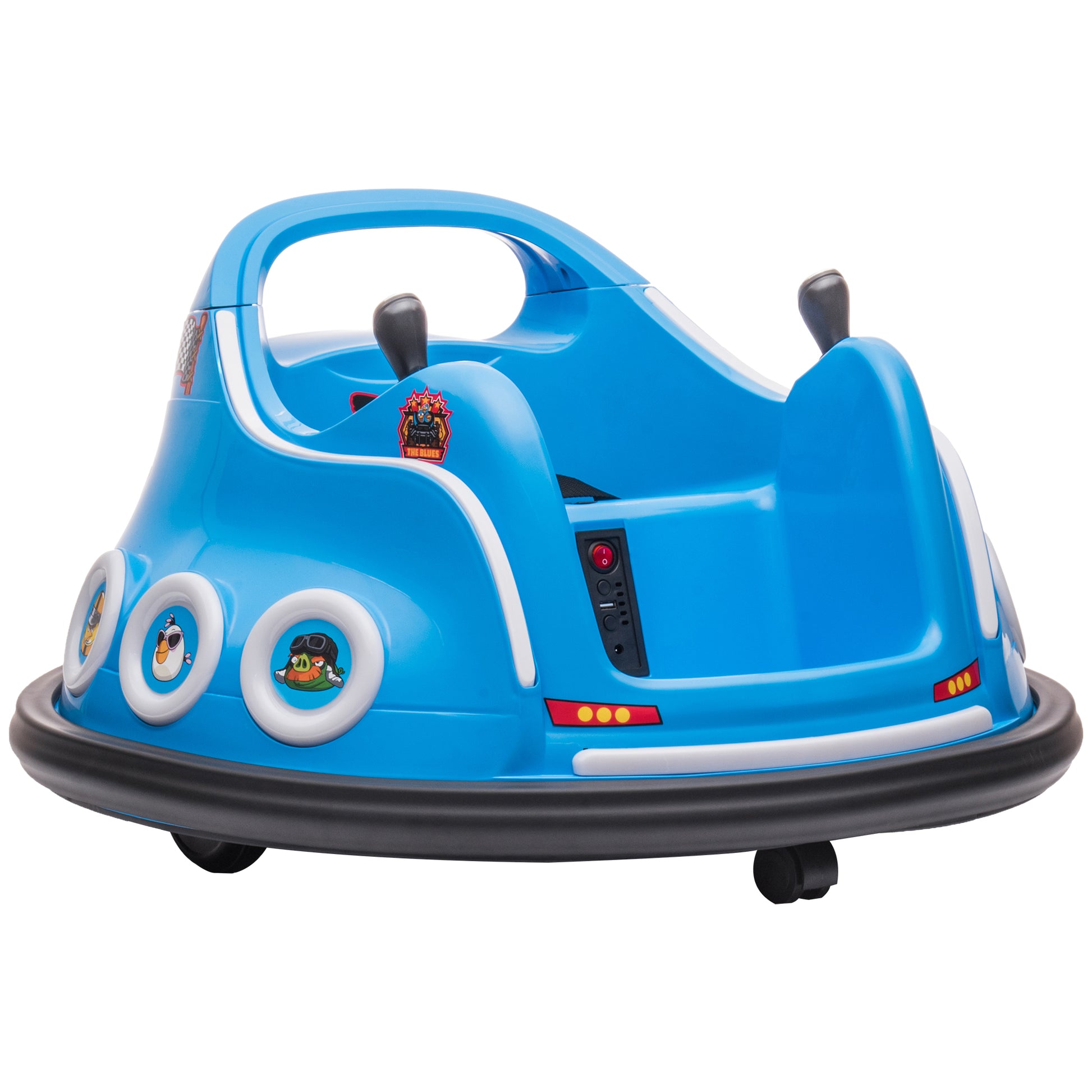 Angry Bird Licensed Waltzer Car, 12V Kids Bumper Car w/ Joysticks
