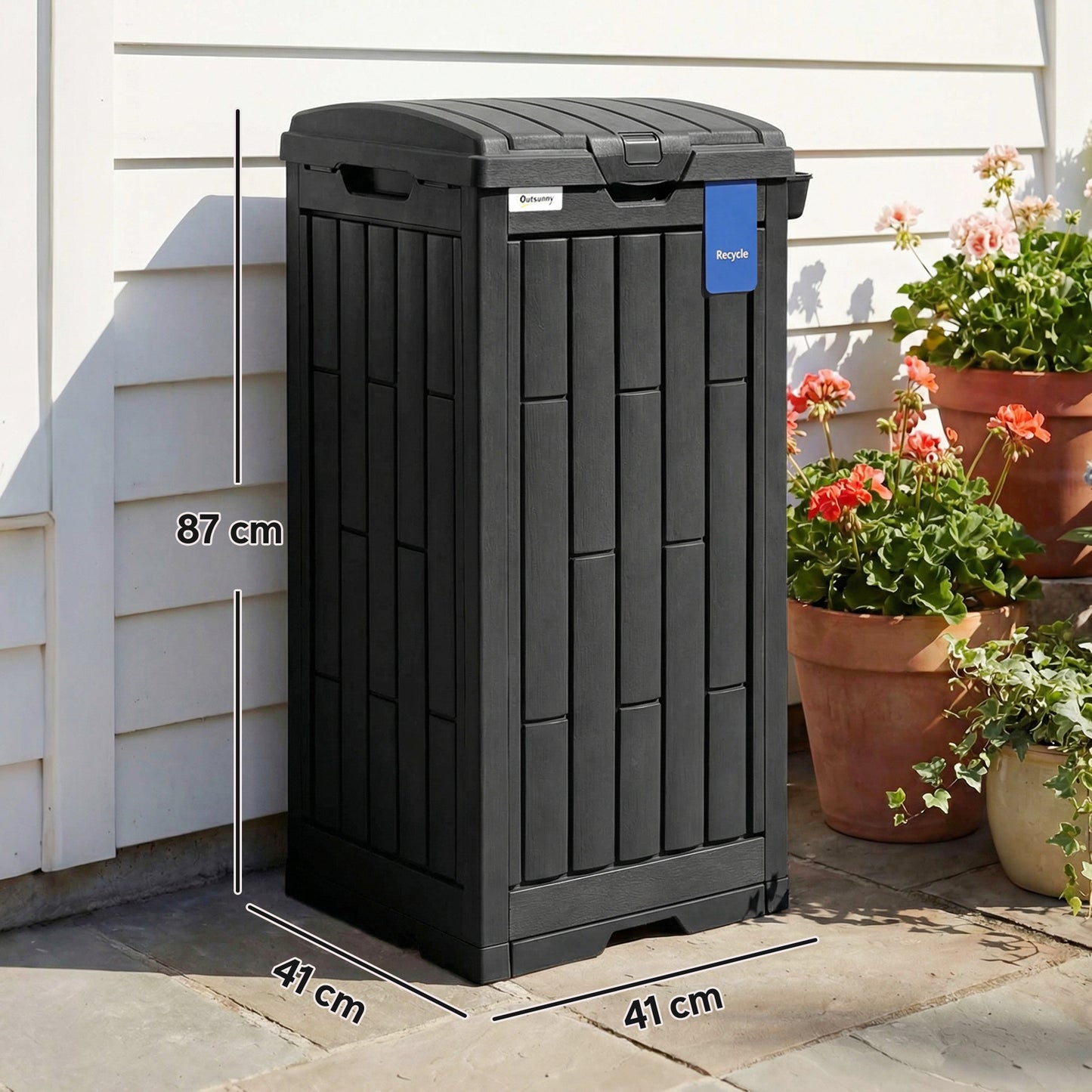 110 L Outdoor Bin with Dual Lid