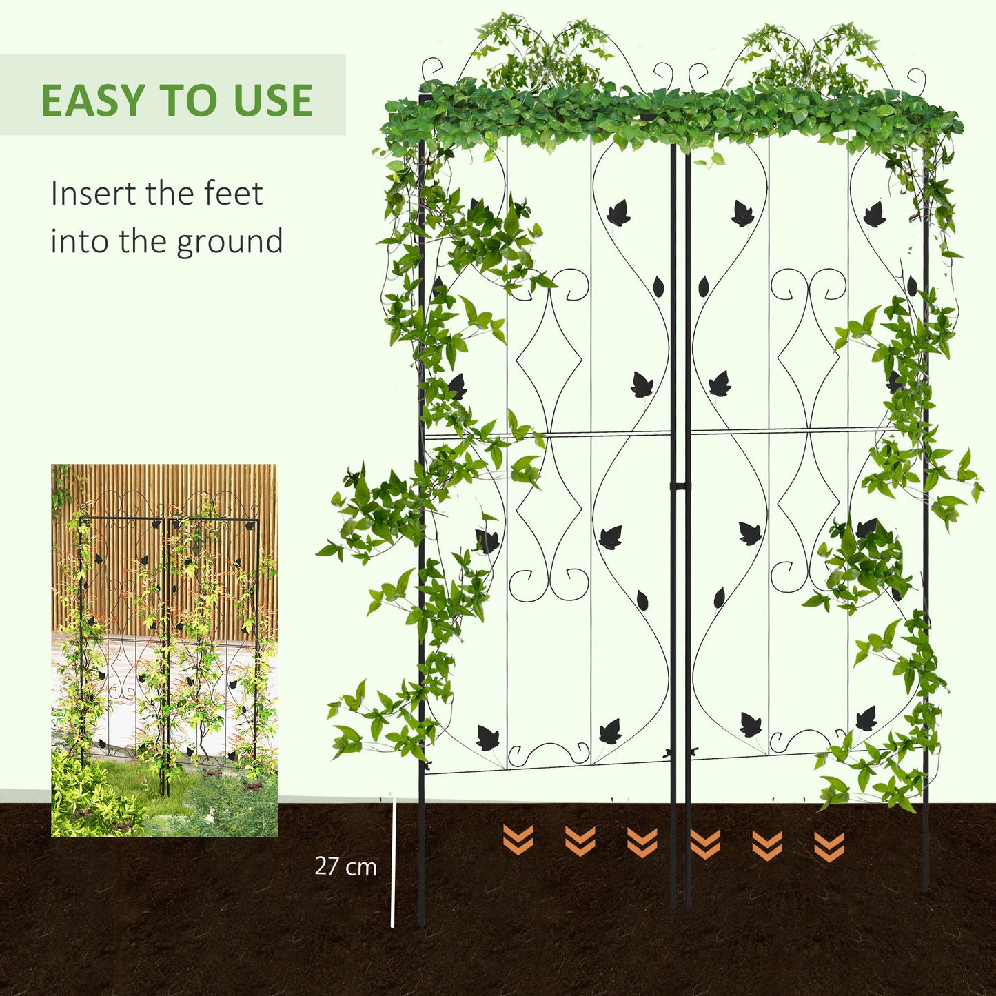 Metal Trellis Set of 2, Garden Trellis (2)