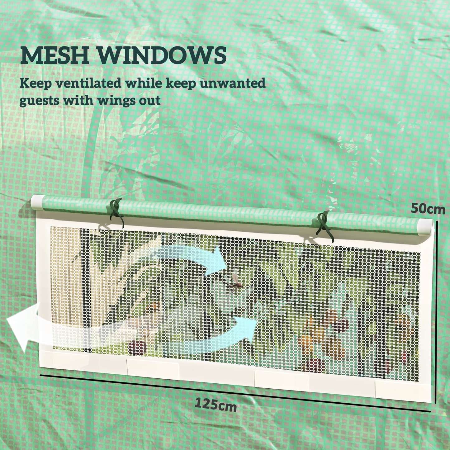 300 x 200cm Walk-In Polytunnel Greenhouse