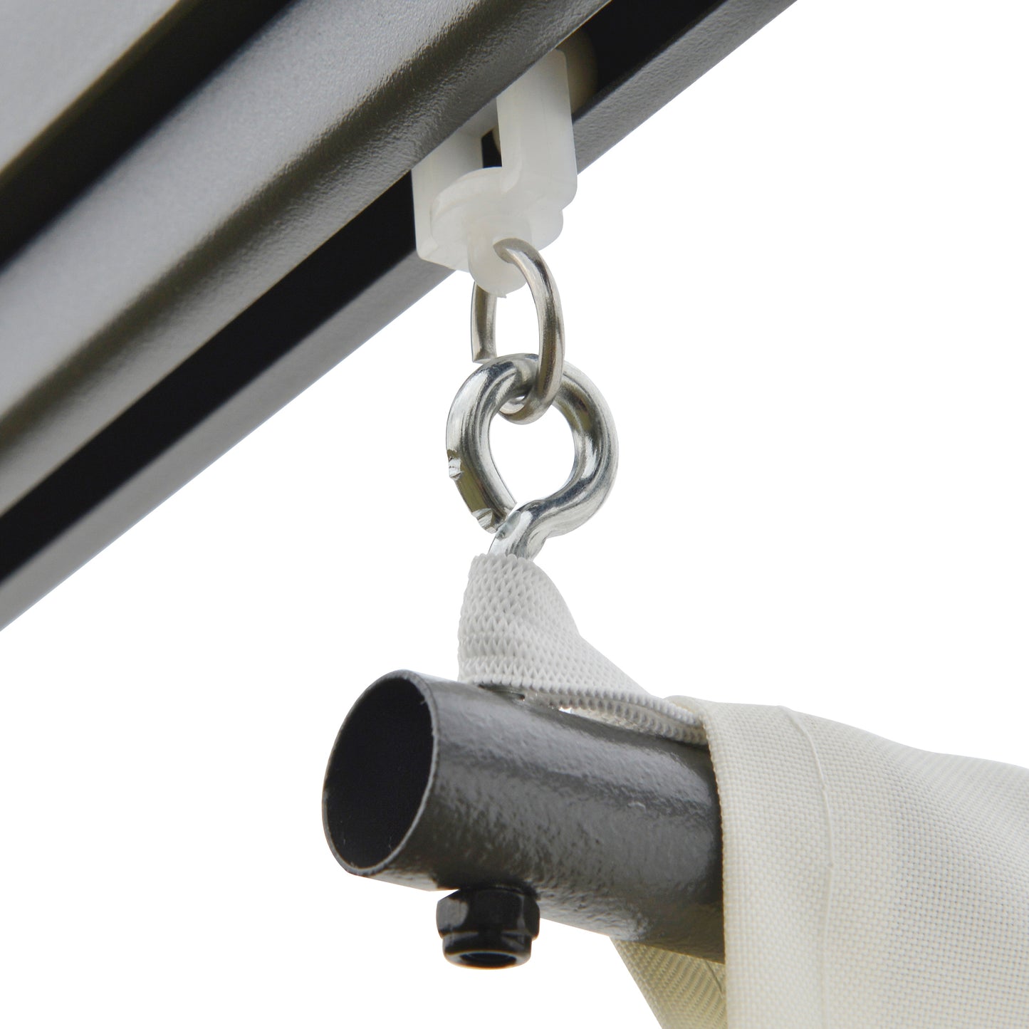 3 x 3(m) Outdoor Lean To Pergola Retractable Canopy Wall Mounted