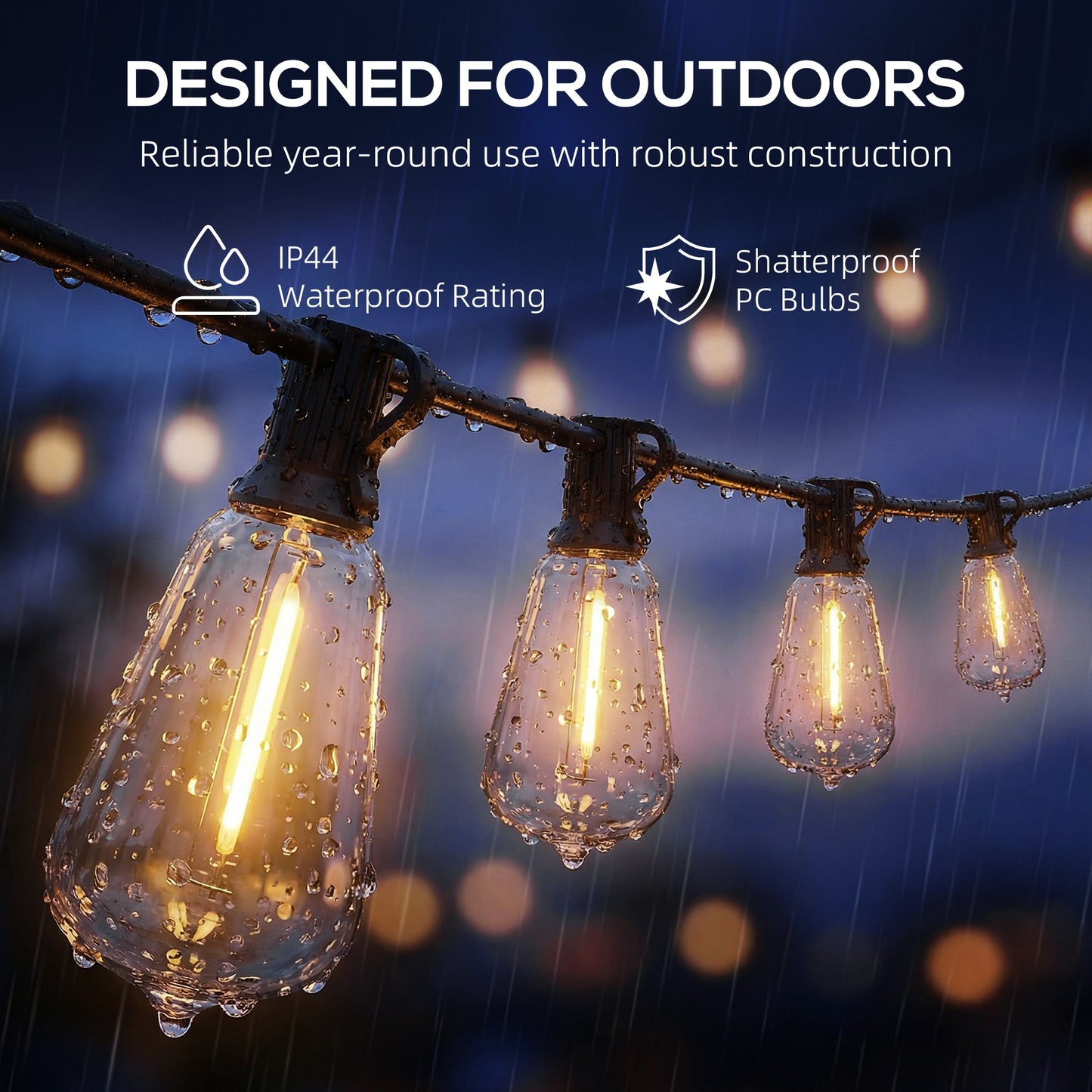 Curtain Lights Connectable Fairy Curtain Lights Plug-in IP44