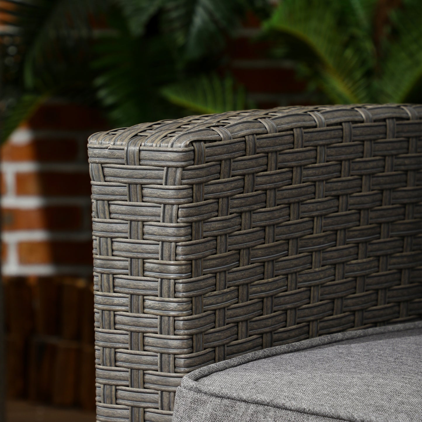 4 Piece Rattan Garden Furniture Set Outdoor Sofa Sectional Set