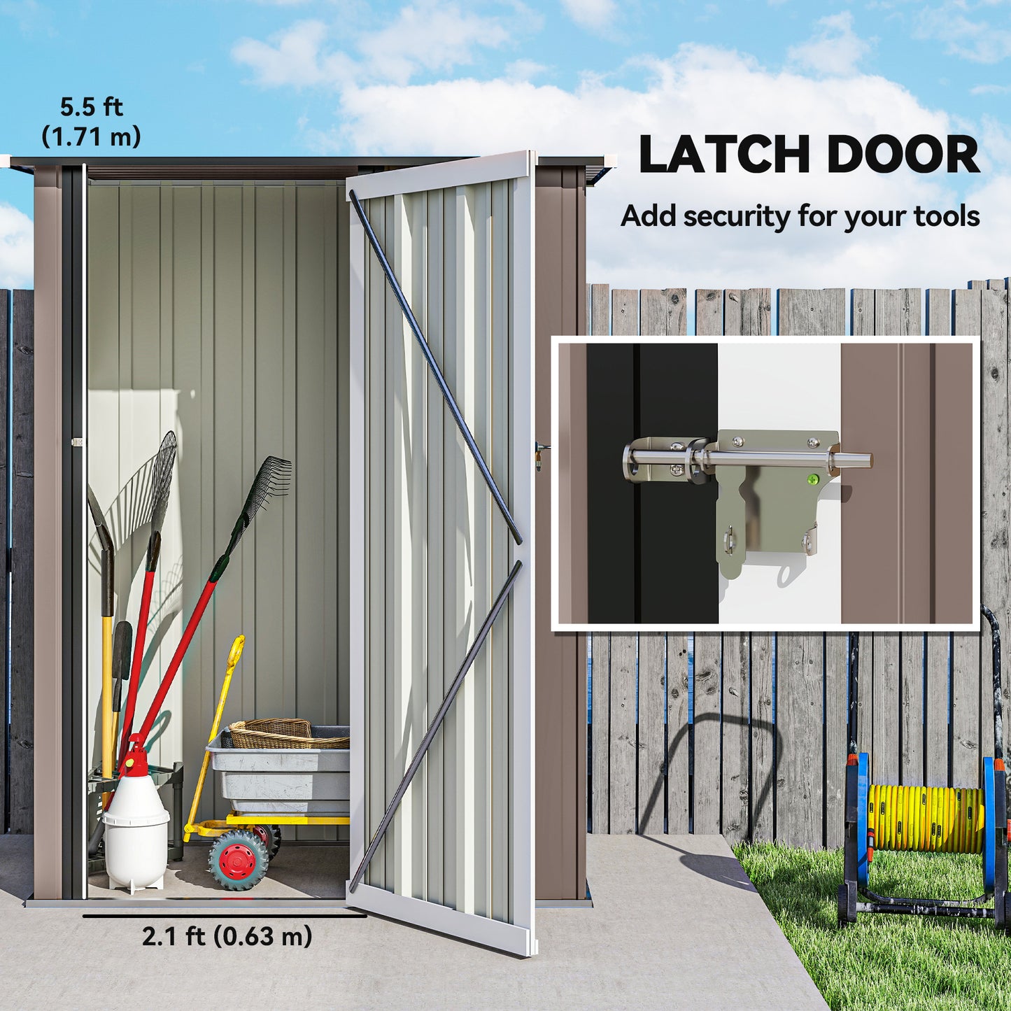 5ft x 3ft Garden Storage Shed (3)