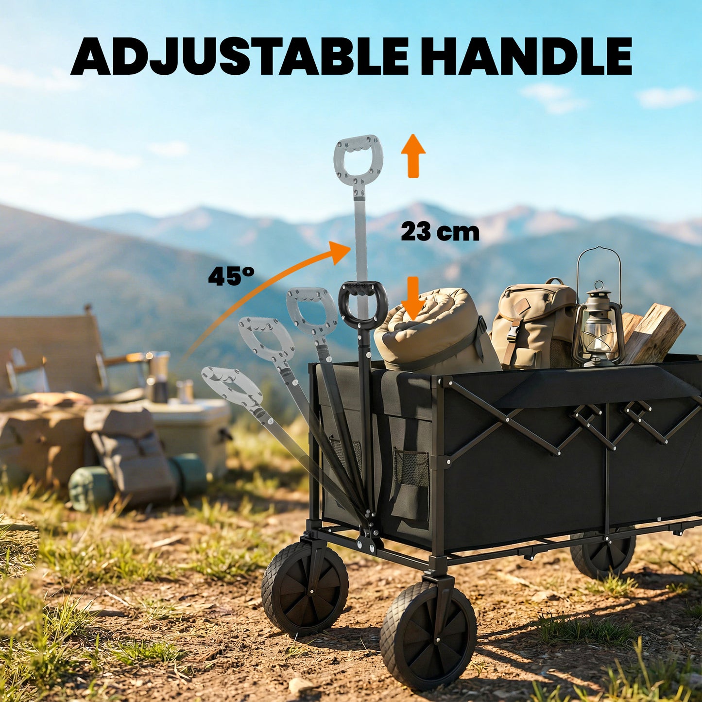 95L Foldable Festival Trolley on Wheels