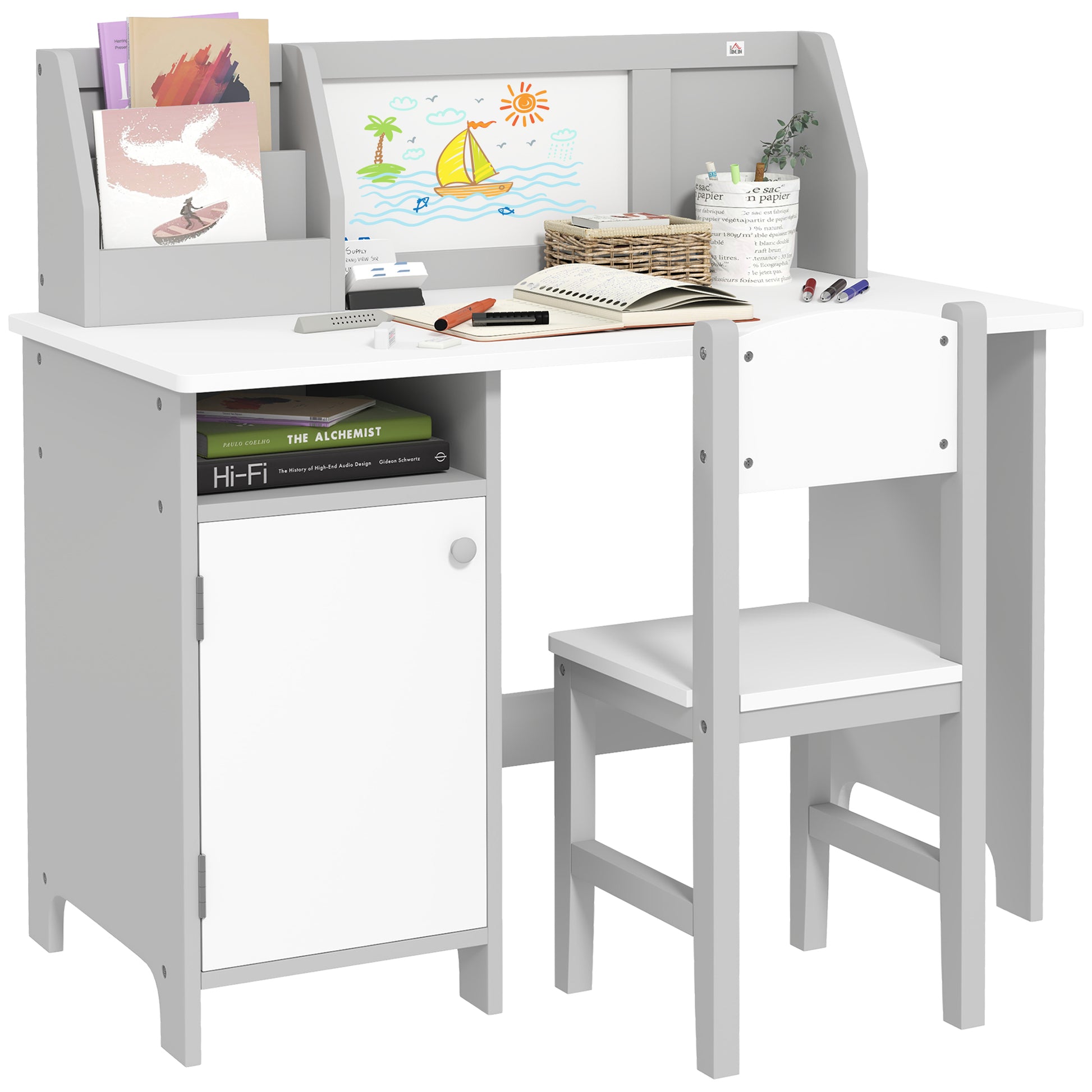 Kids Table and Chair Set w/ Whiteboard