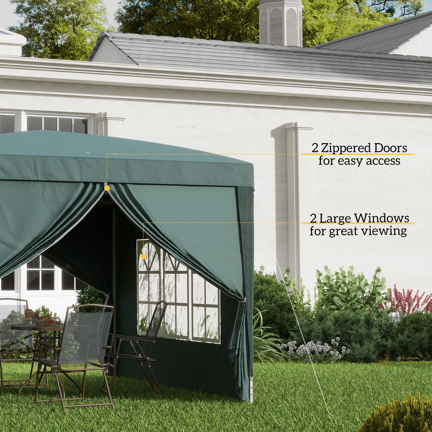 3 x 3m Pop Up Gazebo, Wedding Party Canopy Tent Marquee