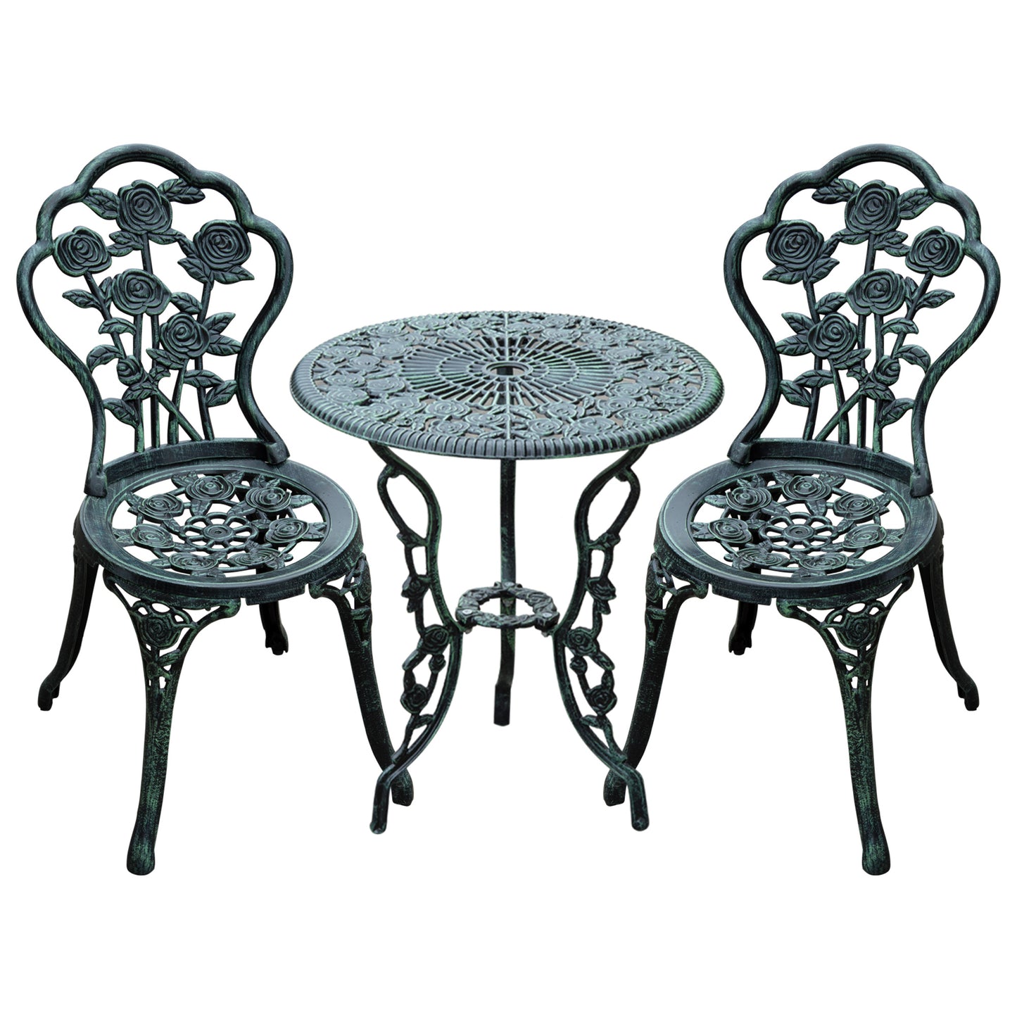 Cast Aluminium Outdoor Patio Garden Bistro Elegant Design Table