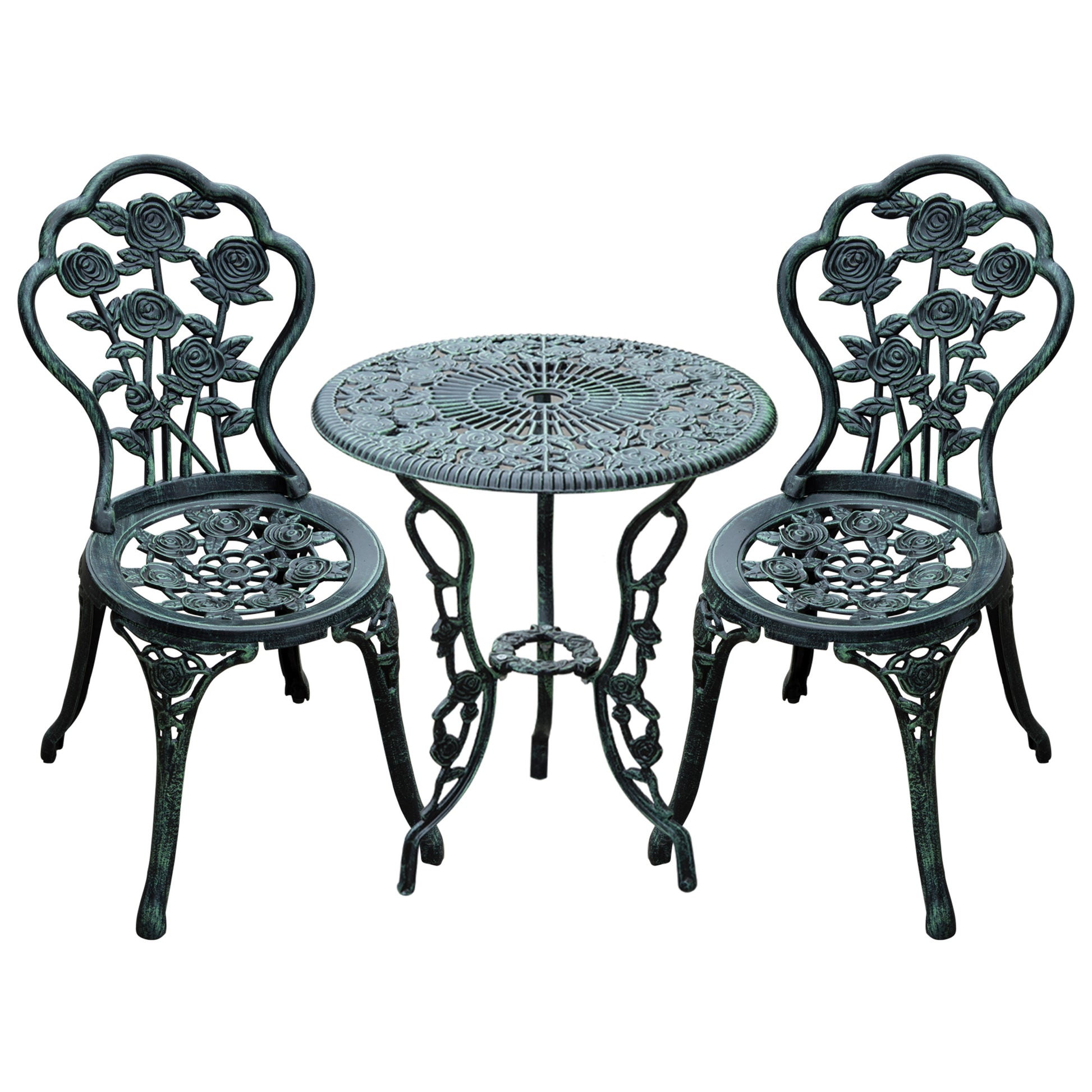 Cast Aluminium Outdoor Patio Garden Bistro Elegant Design Table