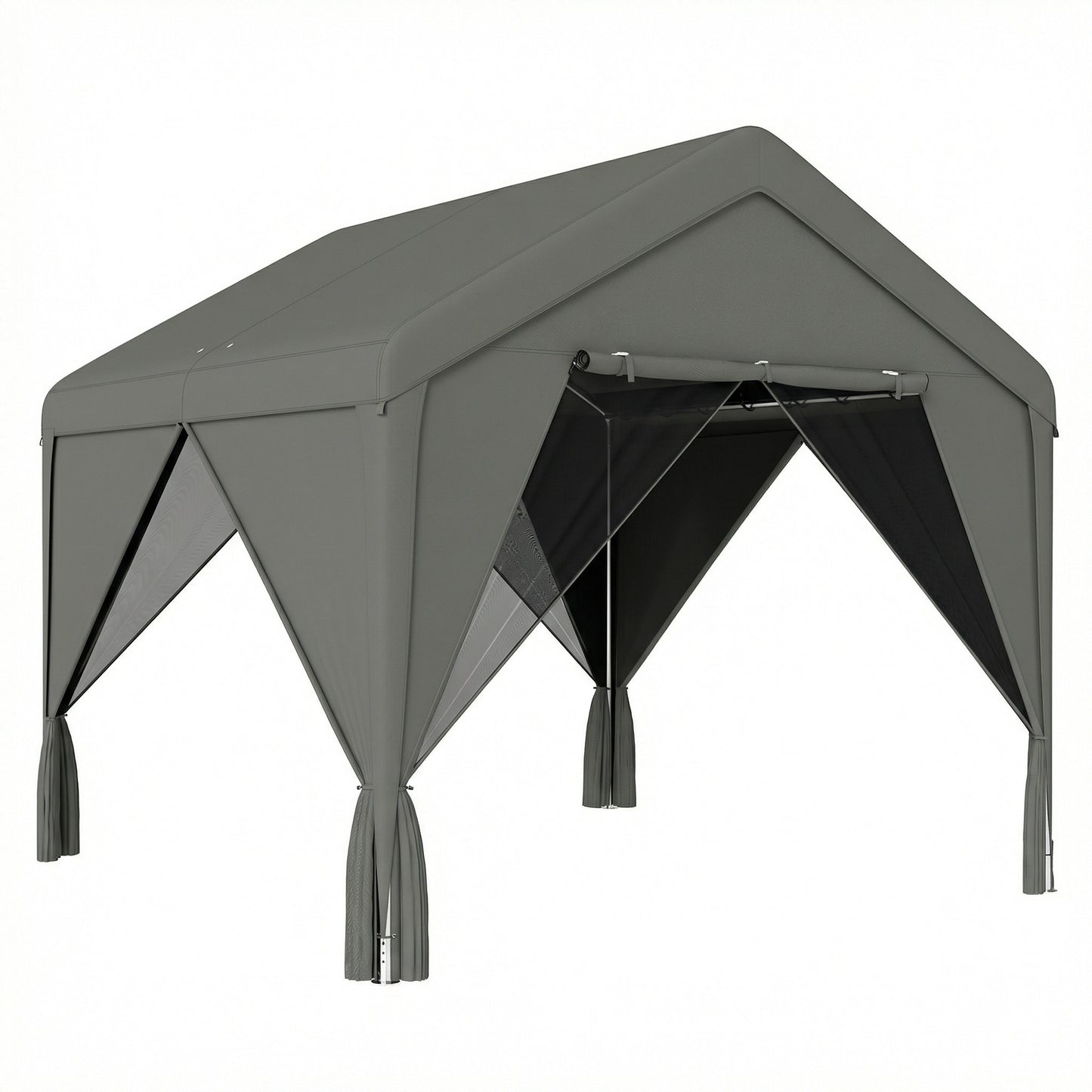 3 x 3 m Patio Gazebo with Netting & Curtains