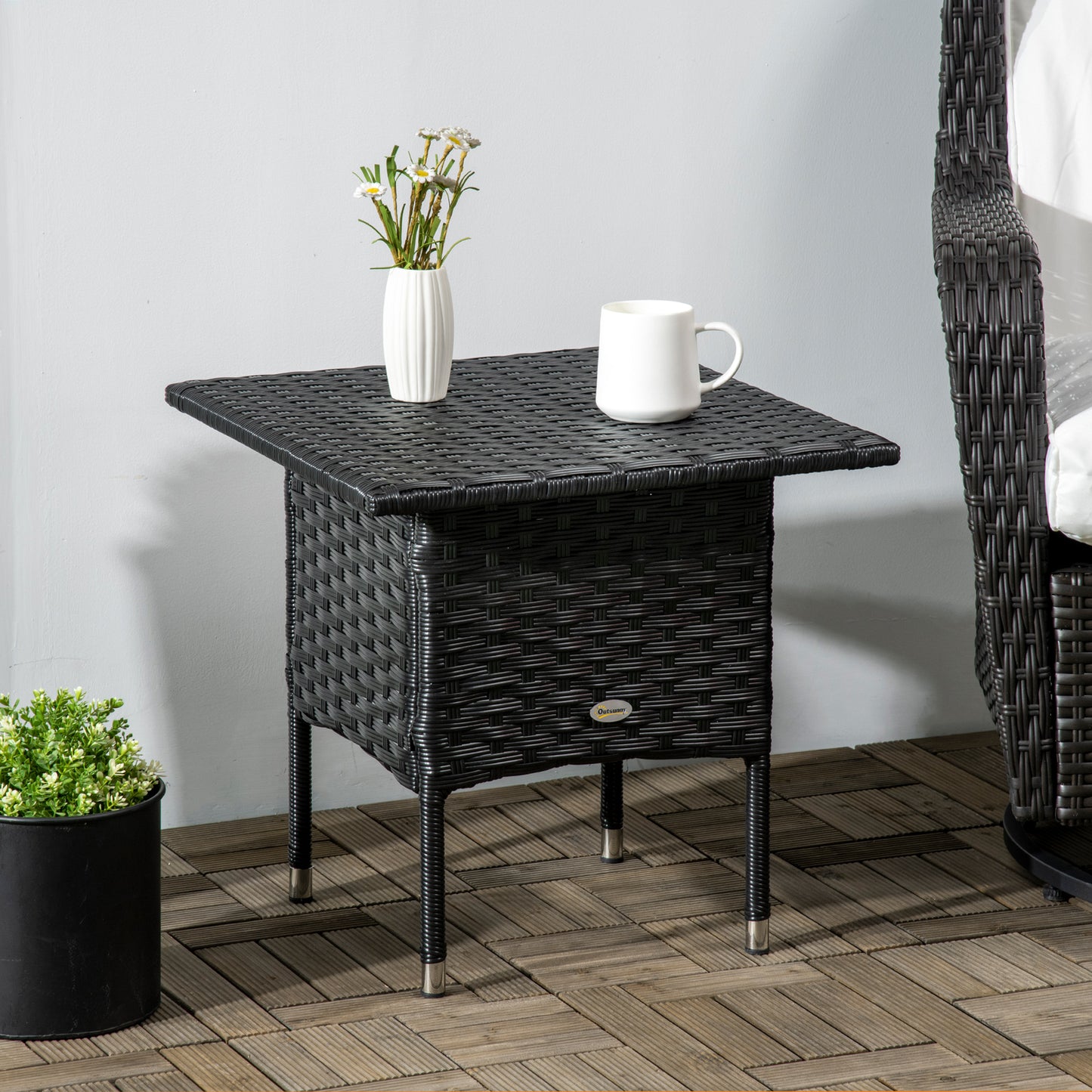 Rattan Side Table, Outdoor Coffee Table (1)