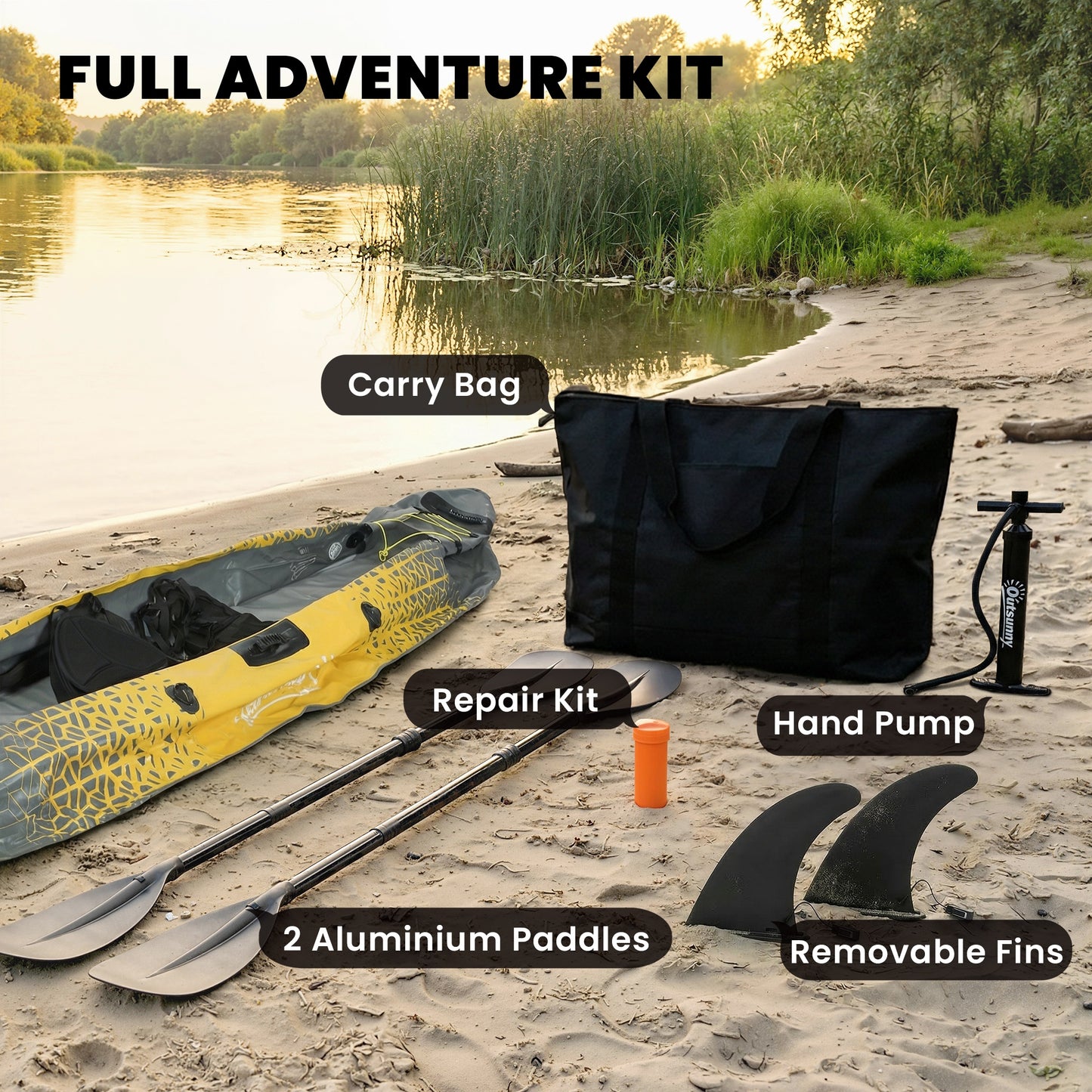 12.5' Inflatable Kayak Set