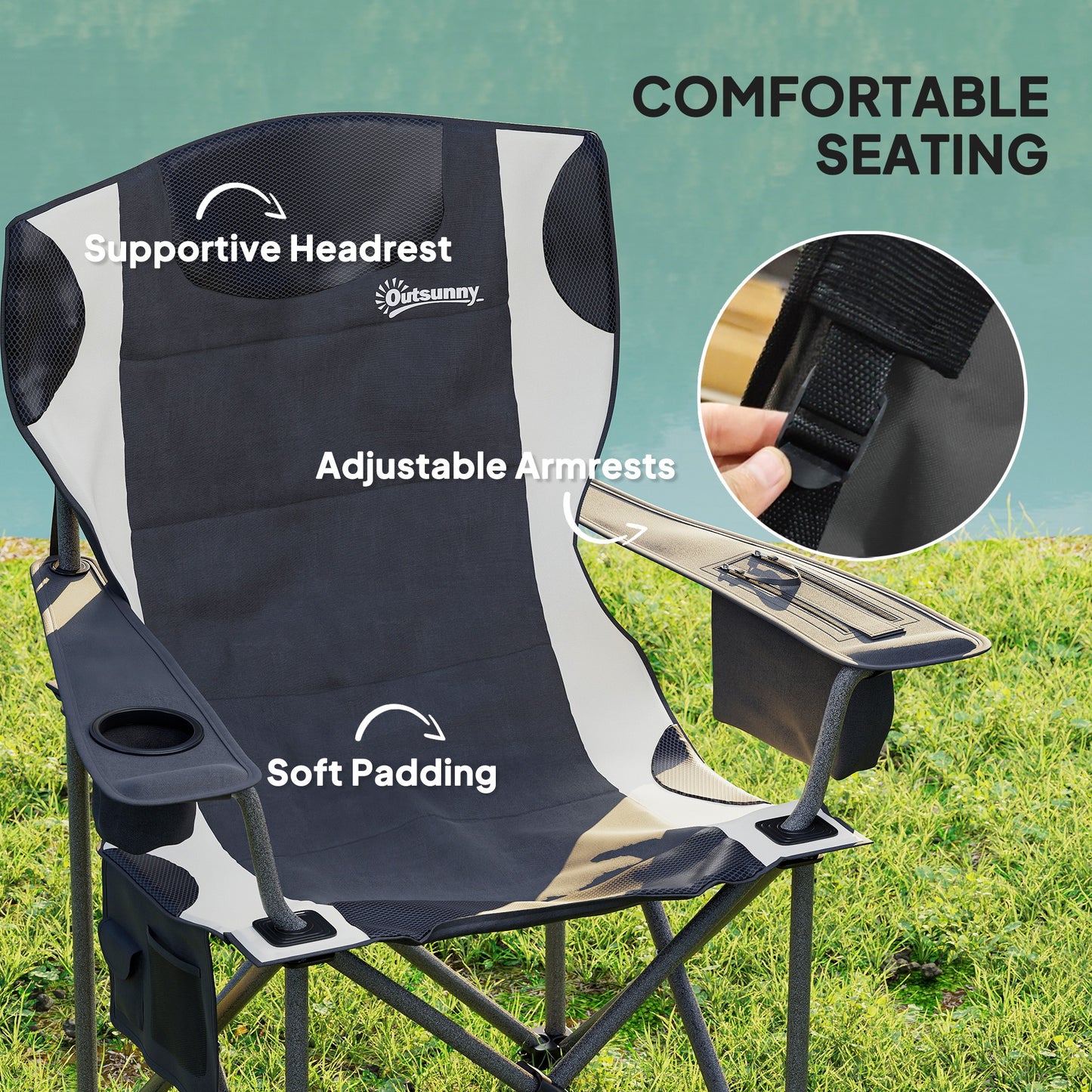 Set of 2 Folding Camping Chairs