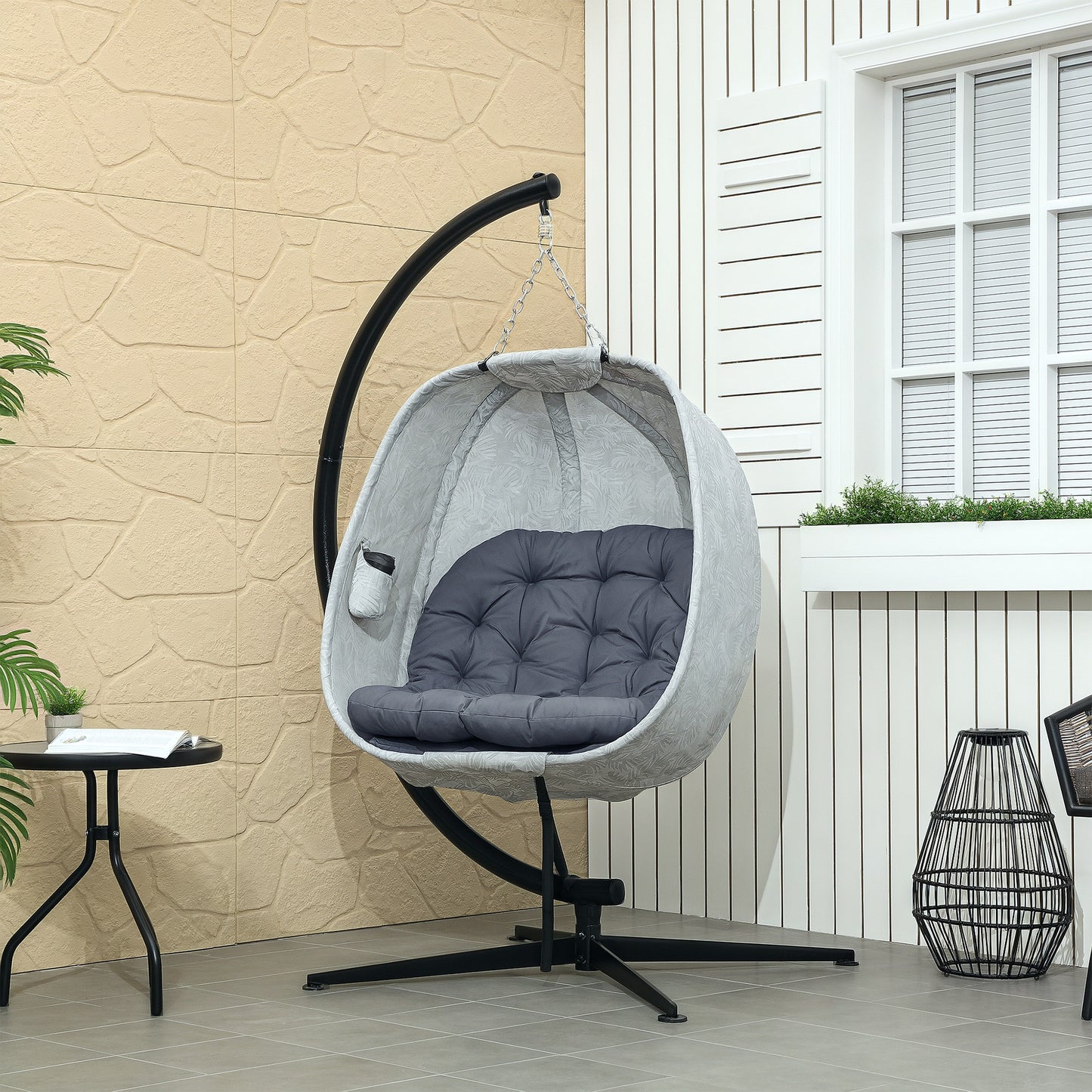 Hanging Egg Chair Outdoor Indoor Garden Swing Chair (4)