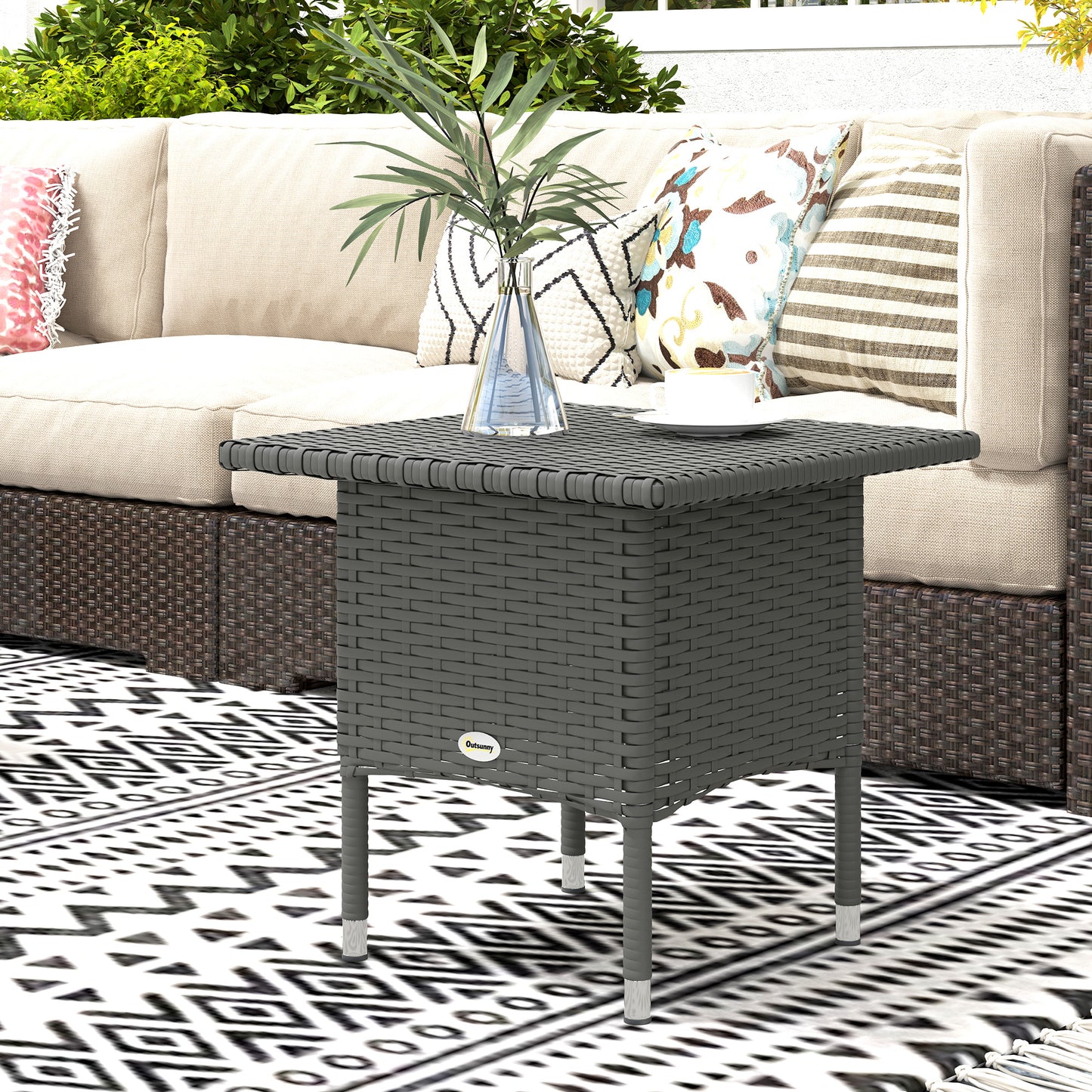 Rattan Side Table, Outdoor Coffee Table (2)