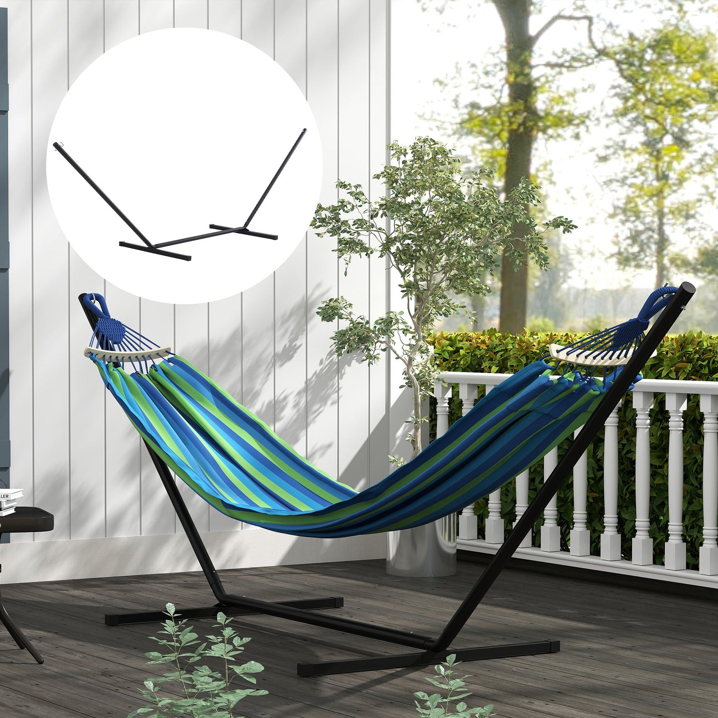 3.6m Extra-long Universal Hammock Stand Metal Frame Garden Camping