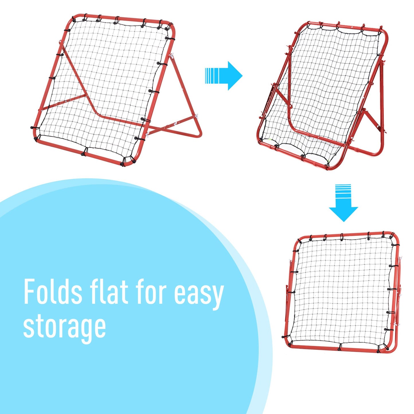 Rebounder Net, Practise Kickback Goal, for Teens, Adults Training